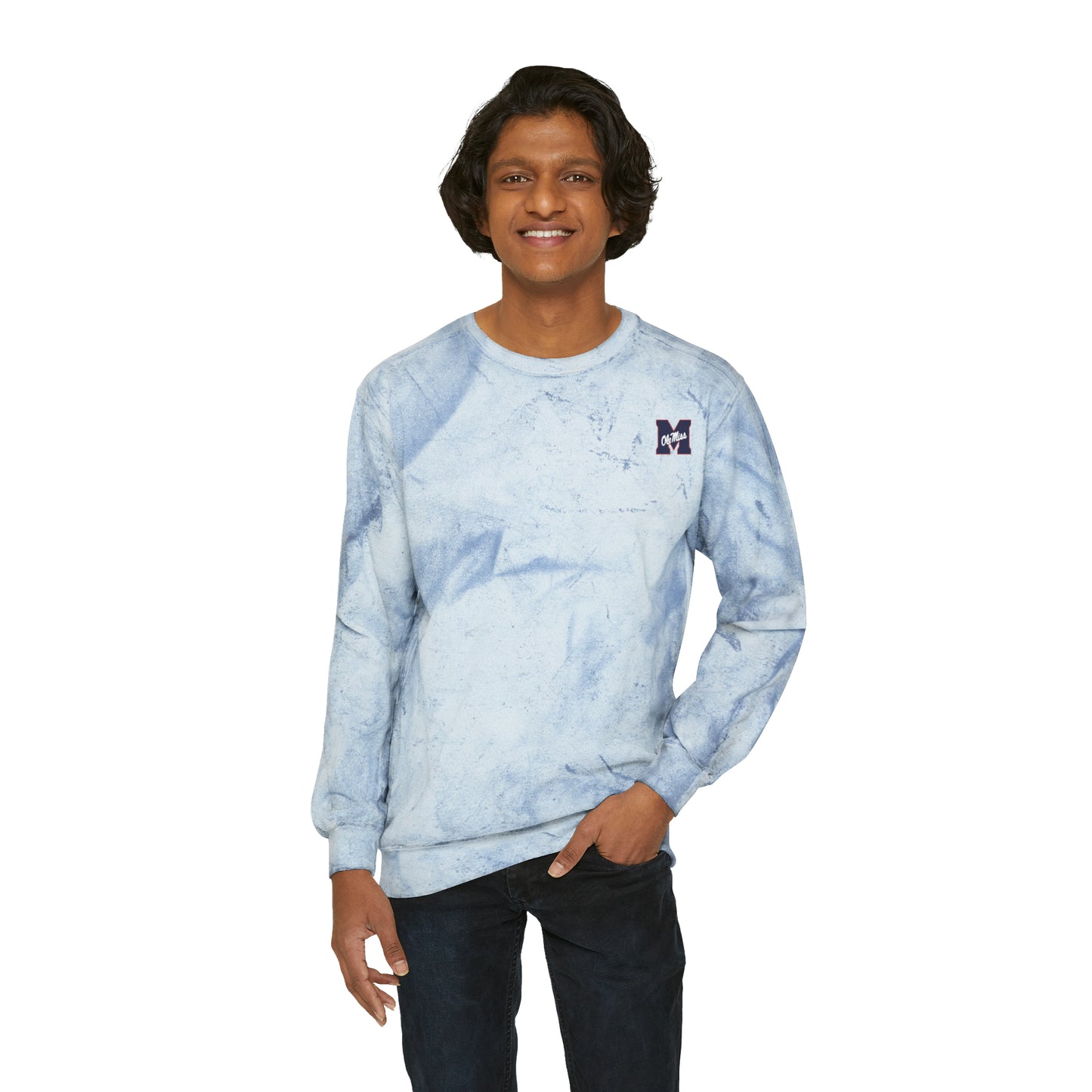 Ole Miss Unisex Color Blast Crewneck Sweatshirt
