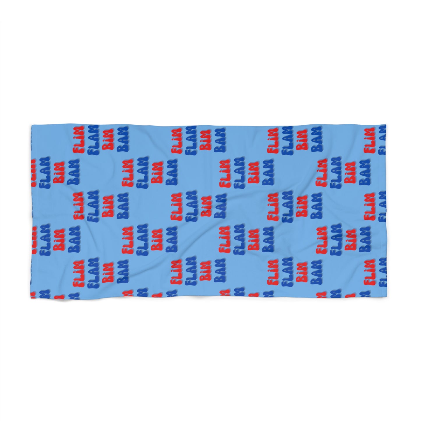 Flim Flam Bim Bam (Blue) Beach Towel