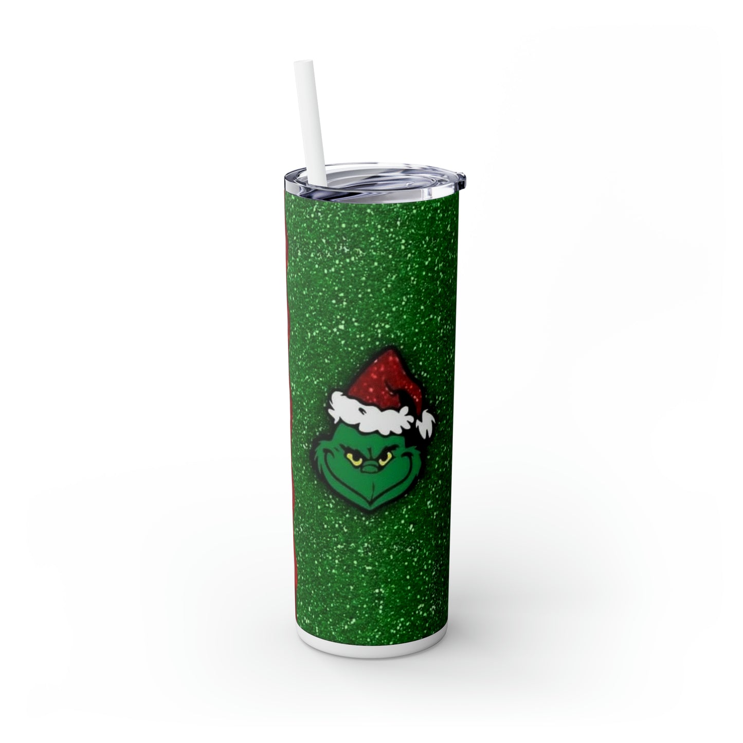 Grinch Skinny Tumbler with Straw, 20oz