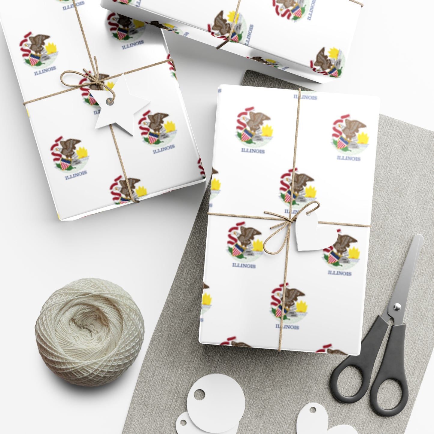 Illinois Flag Gift Wrap Papers