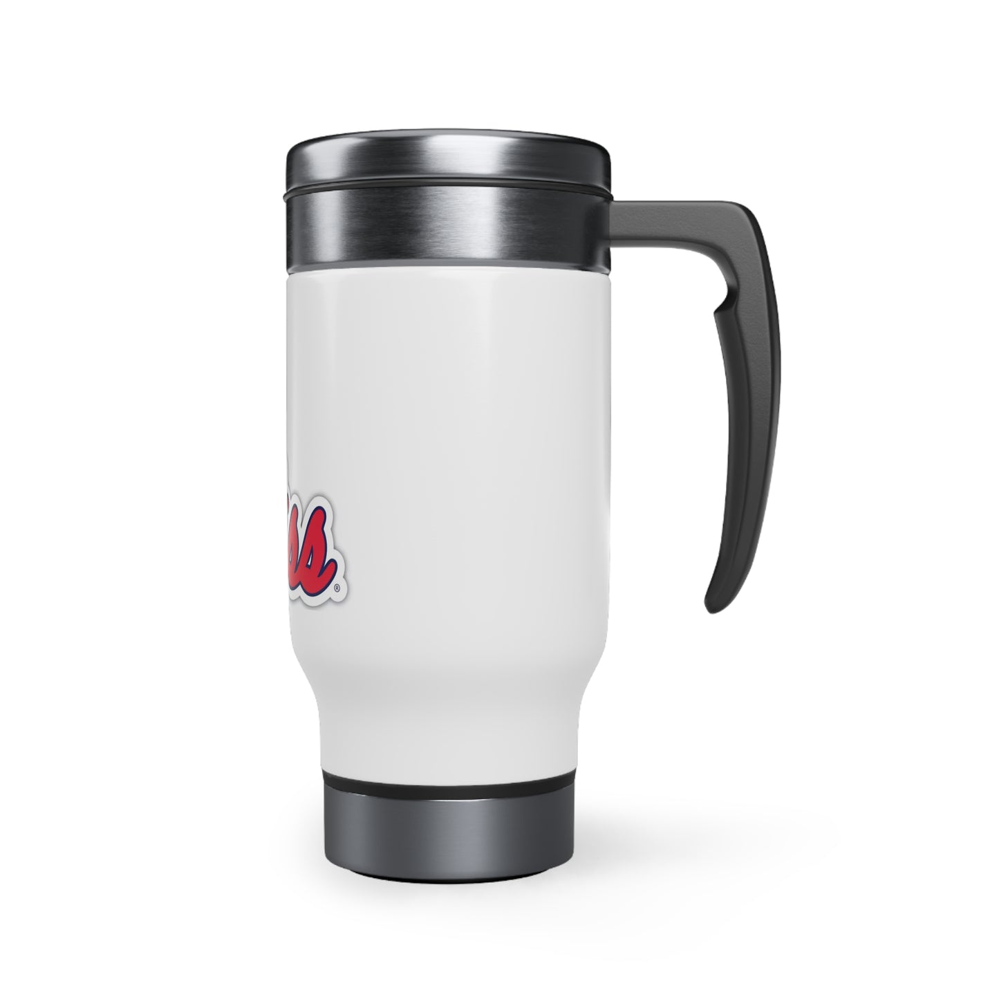 Ole Miss Stainless Steel Travel Mug with Handle, 14oz