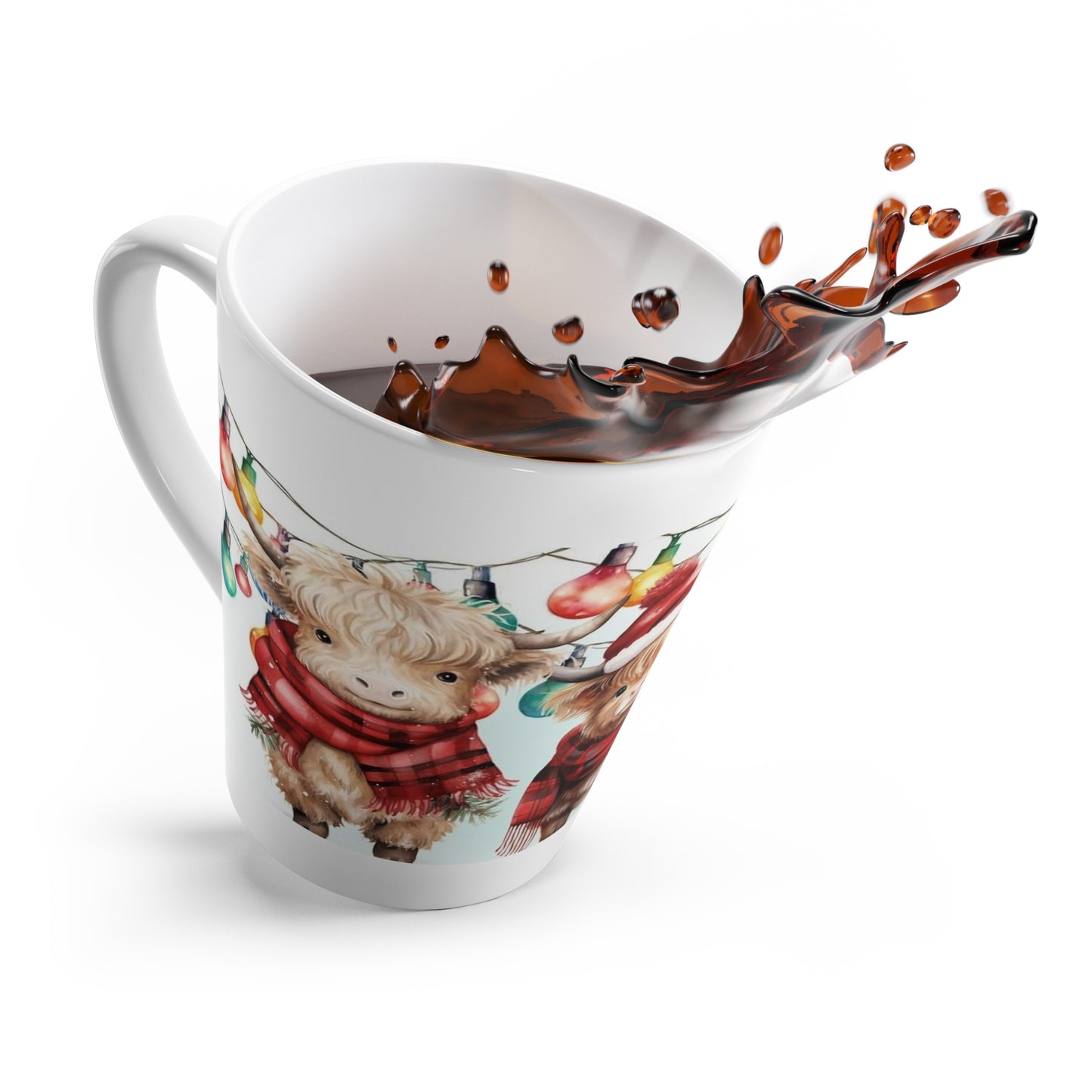 3 Holiday Cows Latte Mug