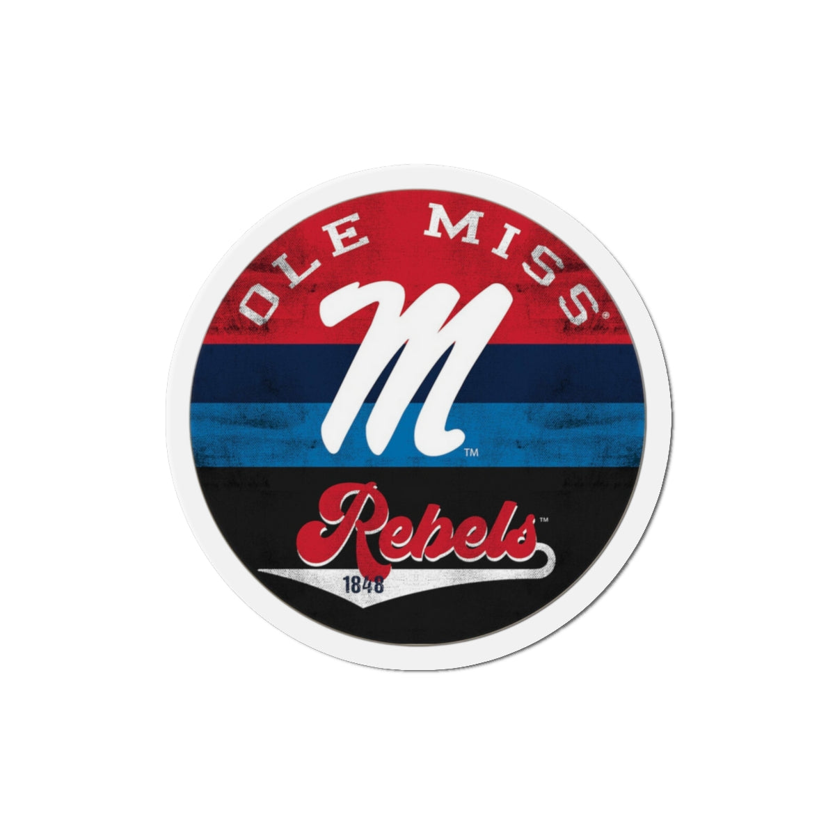 Ole Miss "M" Rebels 1848 Die-Cut Magnets