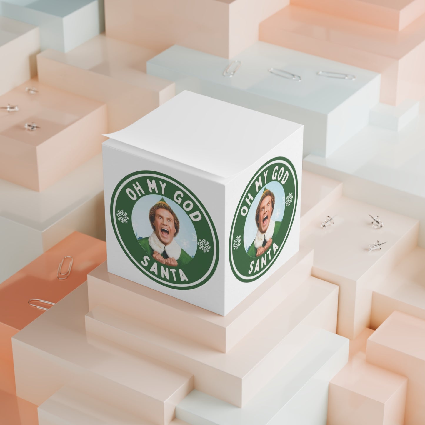 Elf "Oh my God Santa" Note Cube