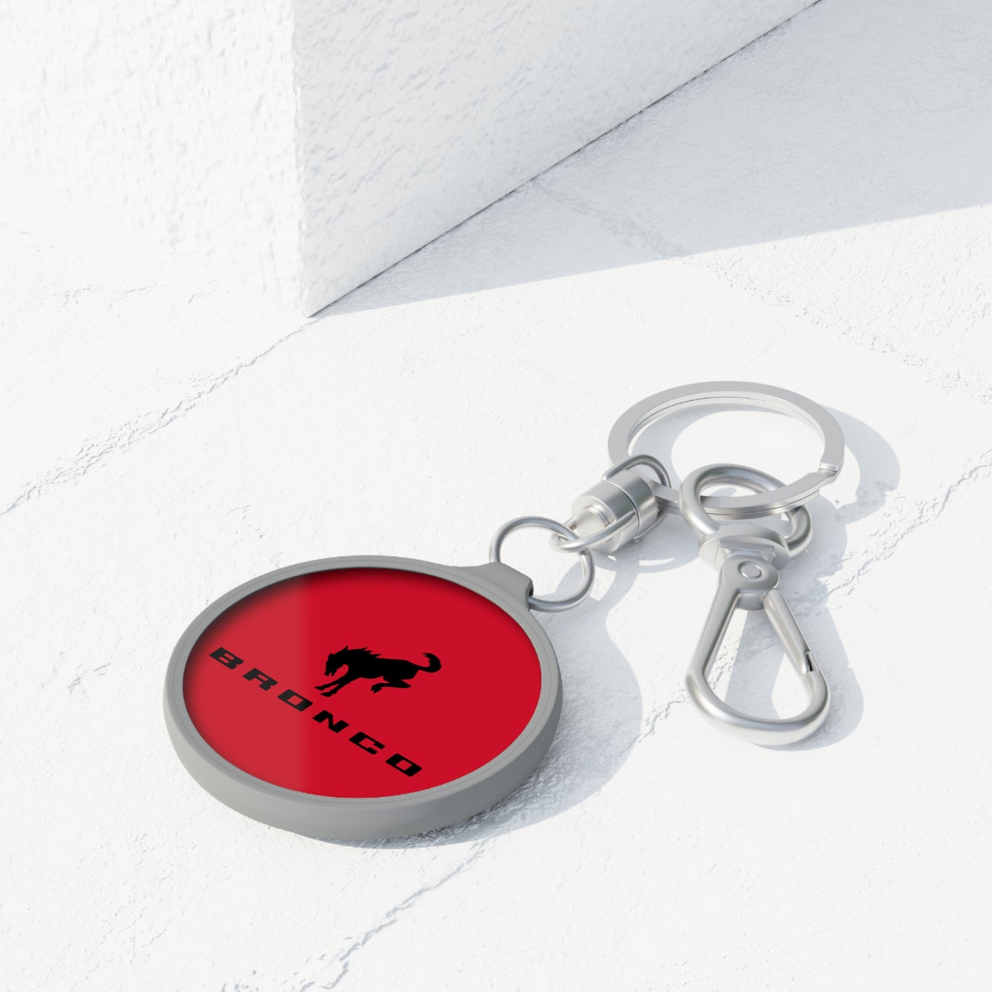 Bronco Keyring Tag (Red)
