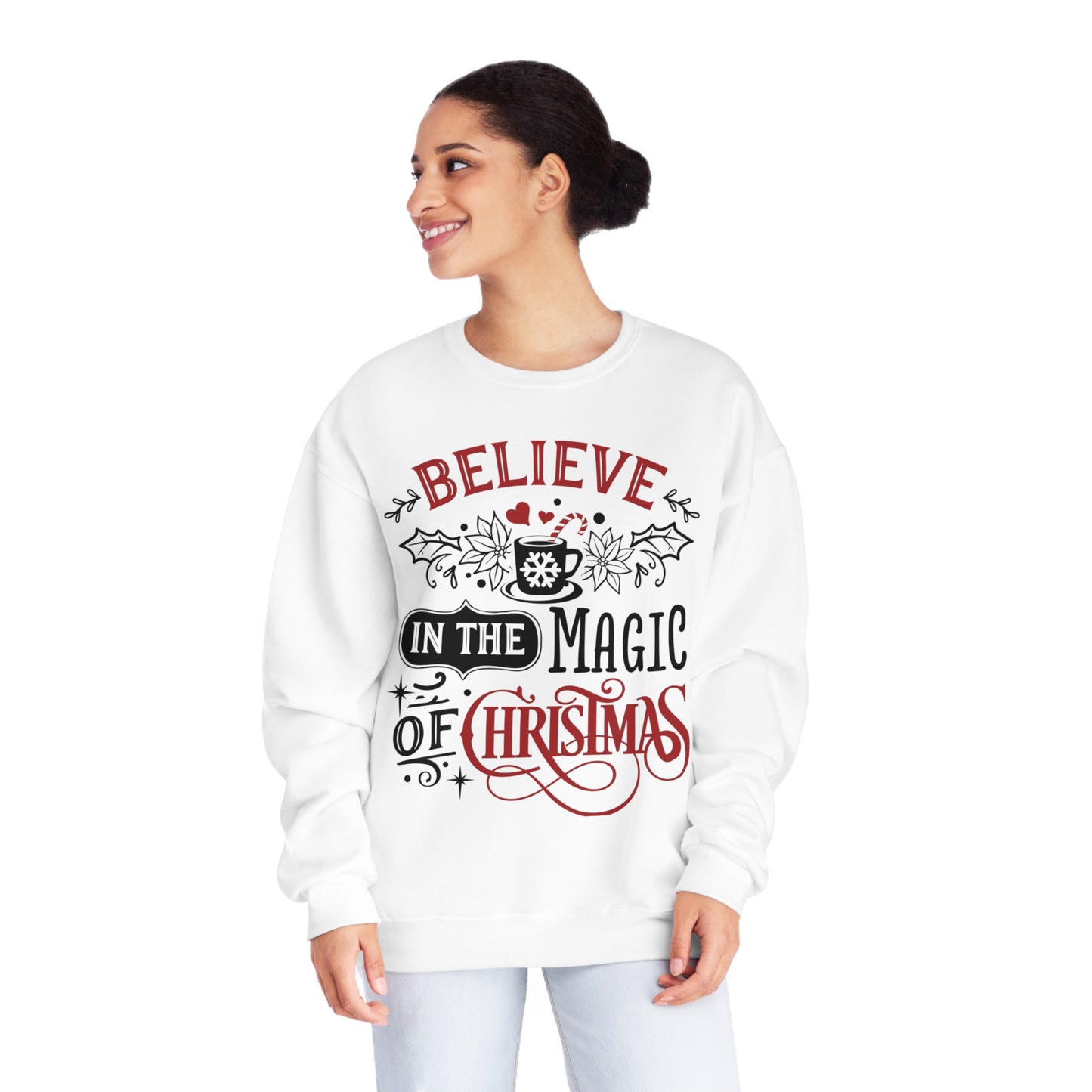 Believe In The Magic Of Christmas Unisex NuBlend® Crewneck Sweatshirt