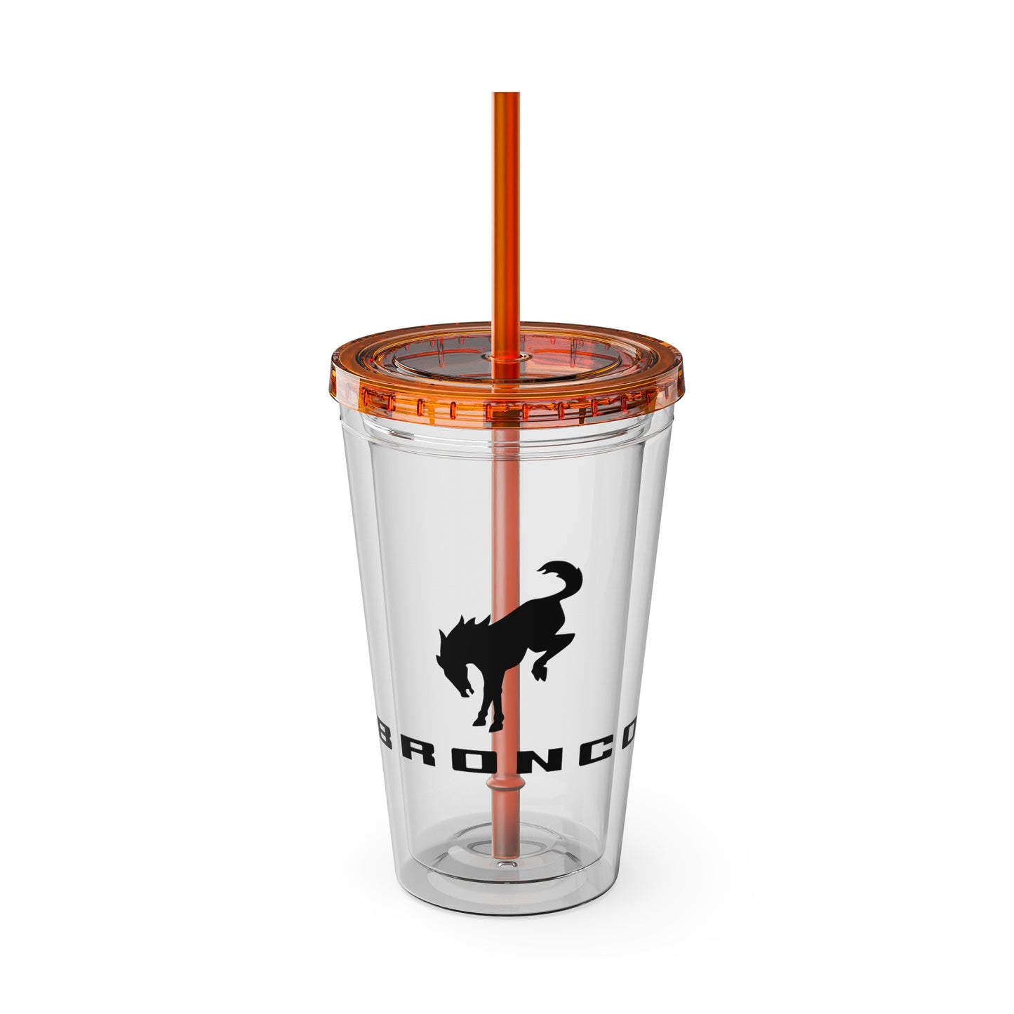 Bronco Sunsplash Tumbler and You Choose from 11 colors of Lid and with Straw, 16oz