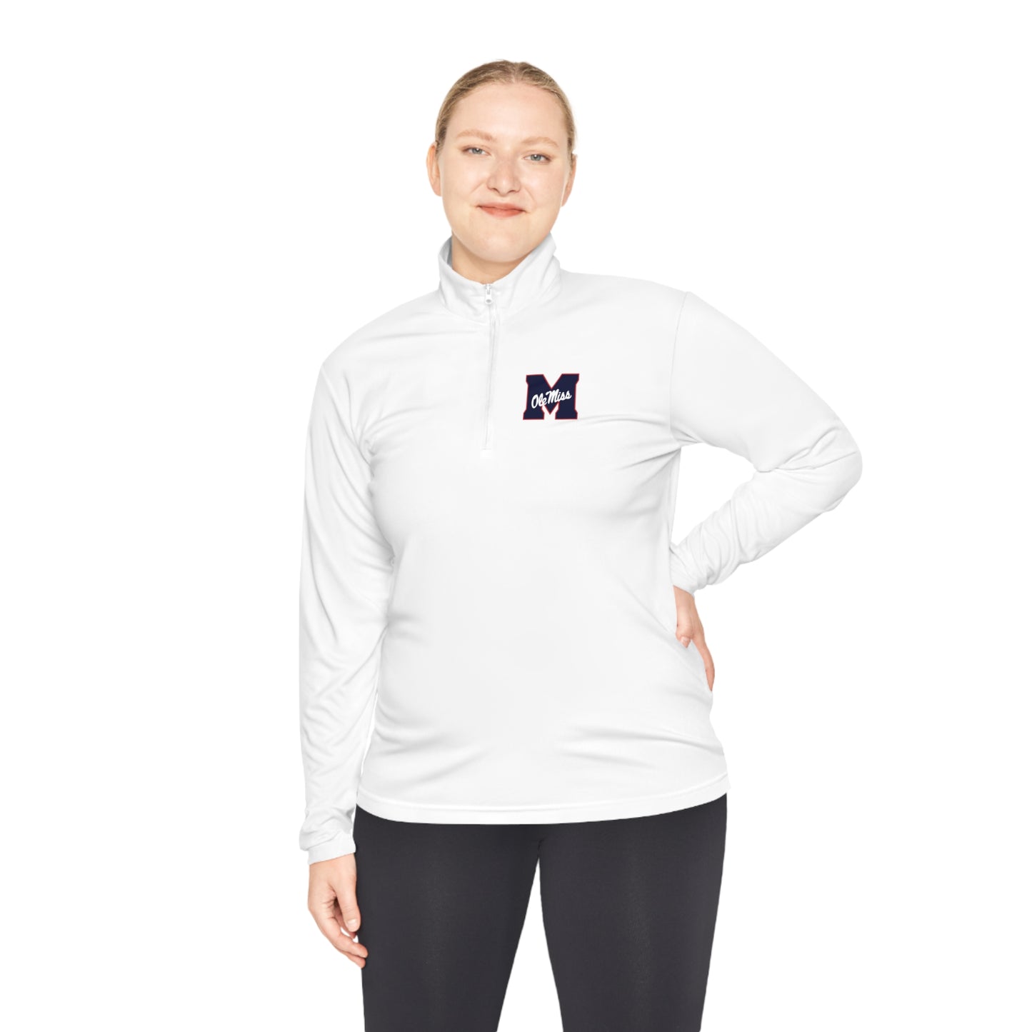 Ole Miss "M" Unisex Quarter-Zip Pullover