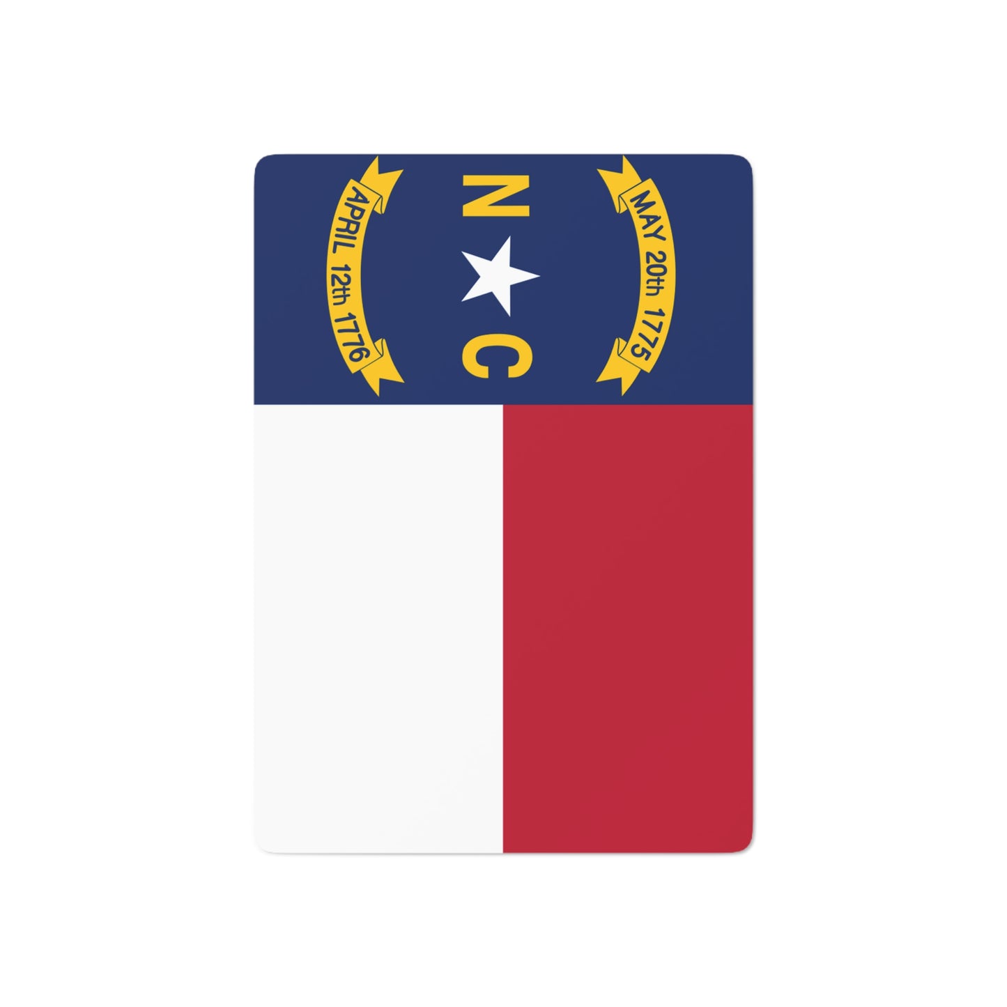 North Carolina State Flag Poker Cards