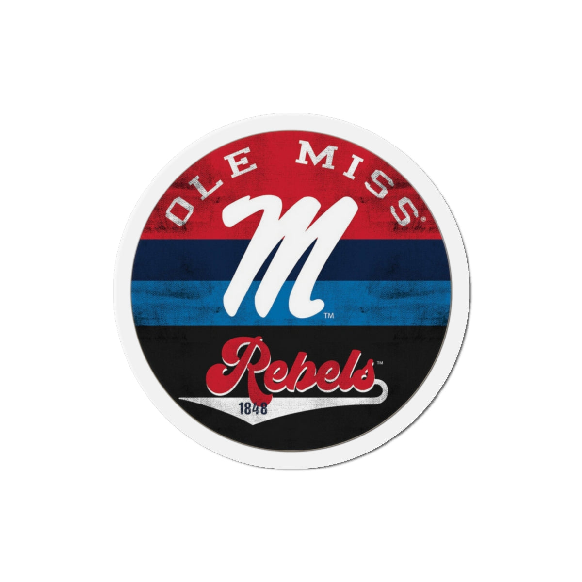 Ole Miss "M" Rebels 1848 Die-Cut Magnets
