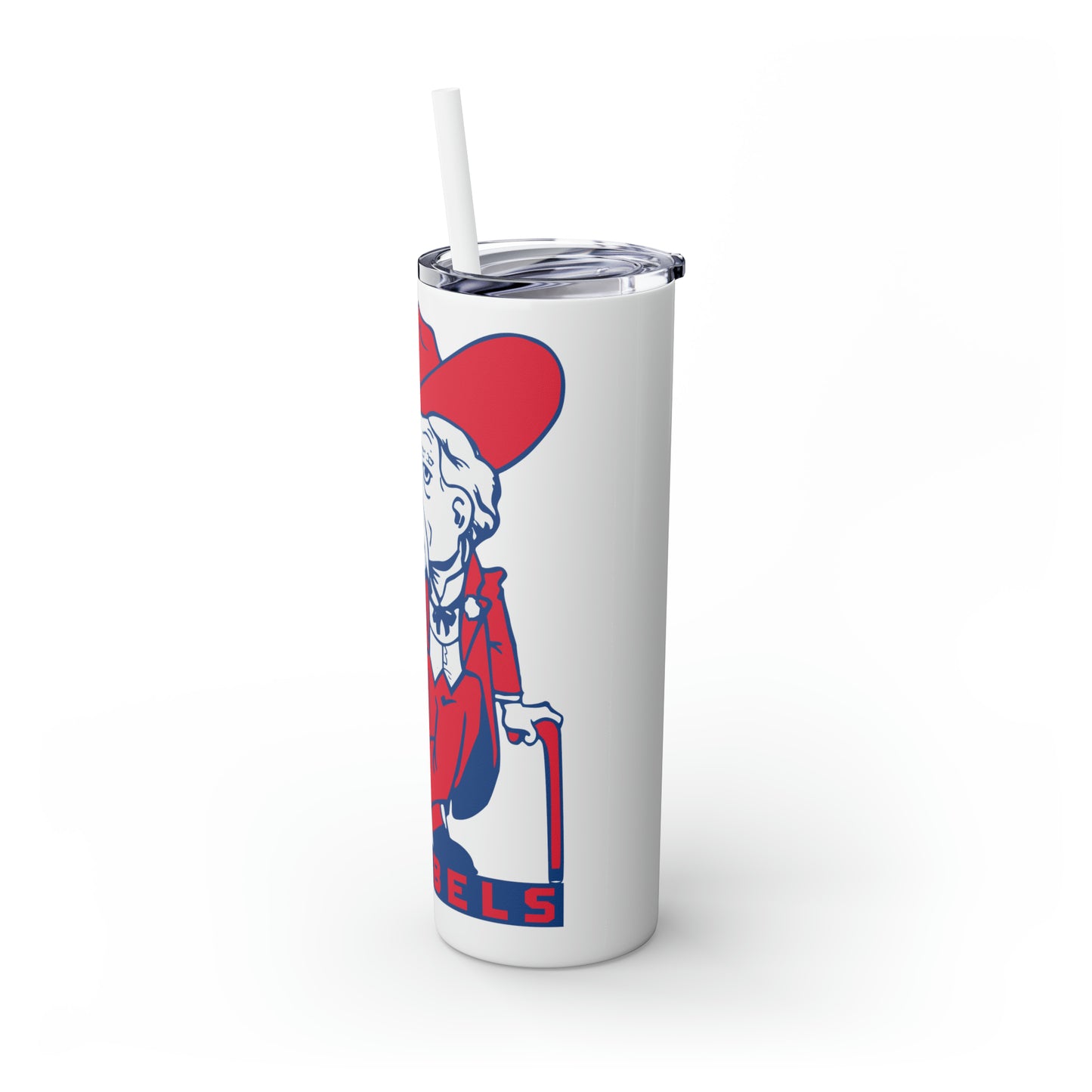 Ole Miss Rebels Skinny Tumbler with Straw, 20oz