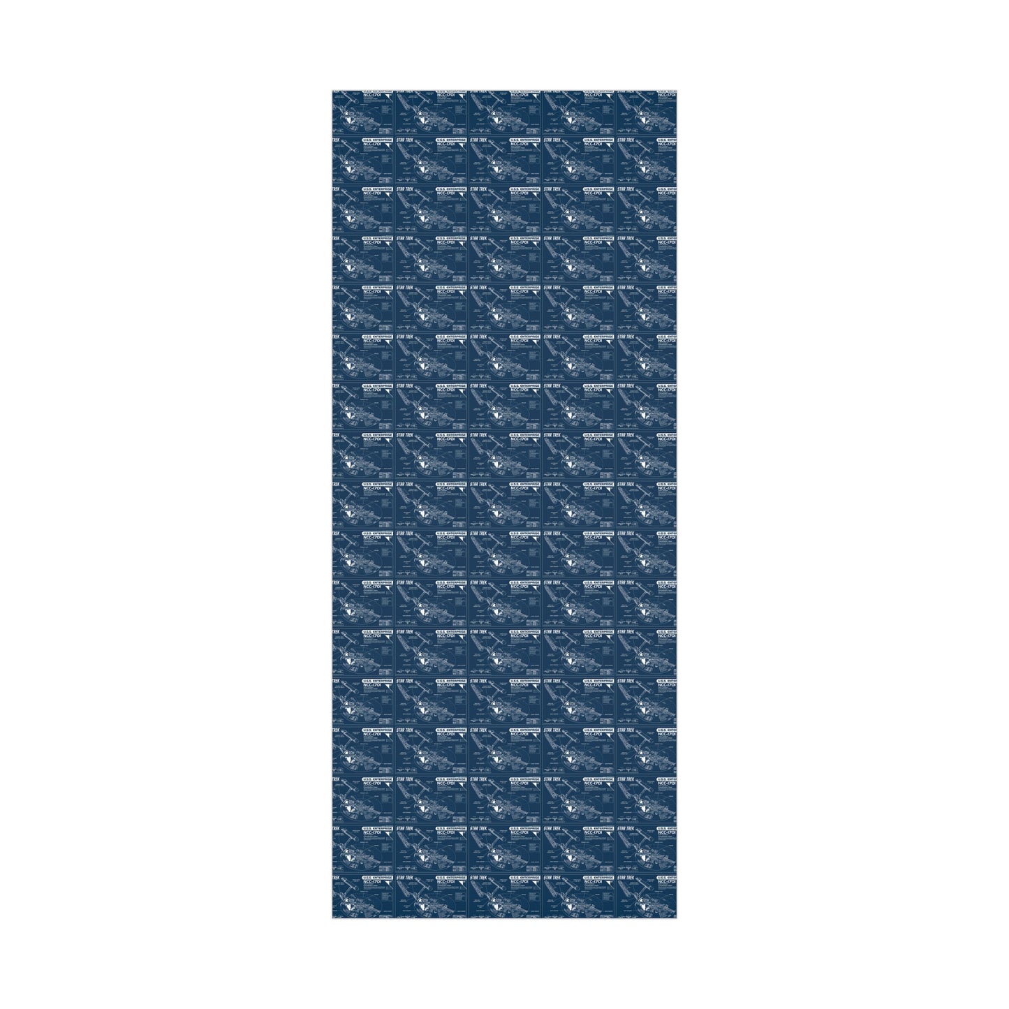 USS Enterprise Blueprint Gift Wrap Papers (Green)