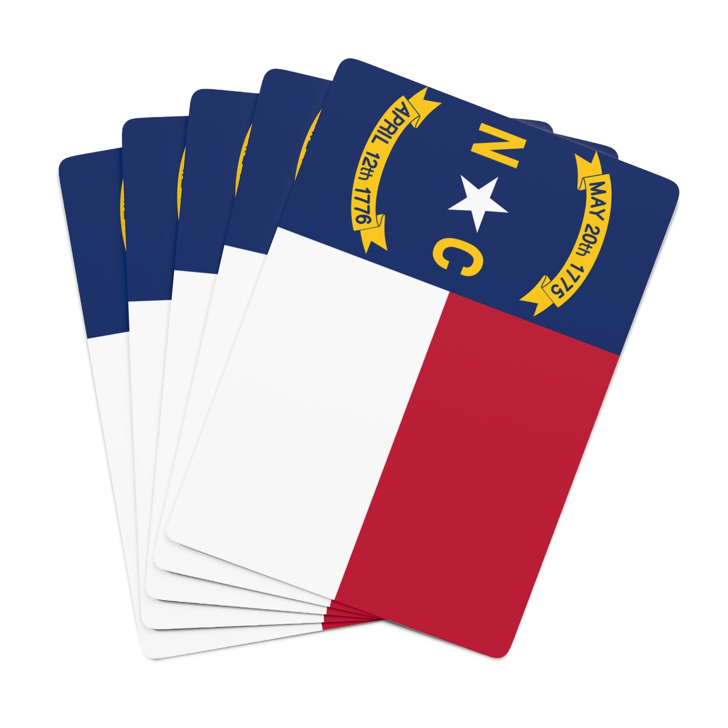 North Carolina State Flag Poker Cards