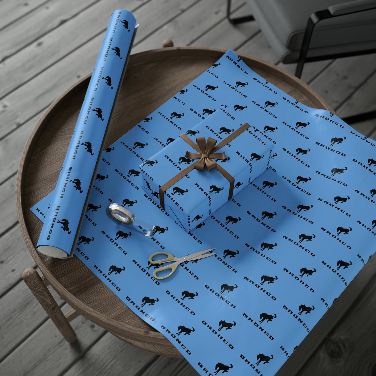 Bronco (Blue) Wrapping Paper