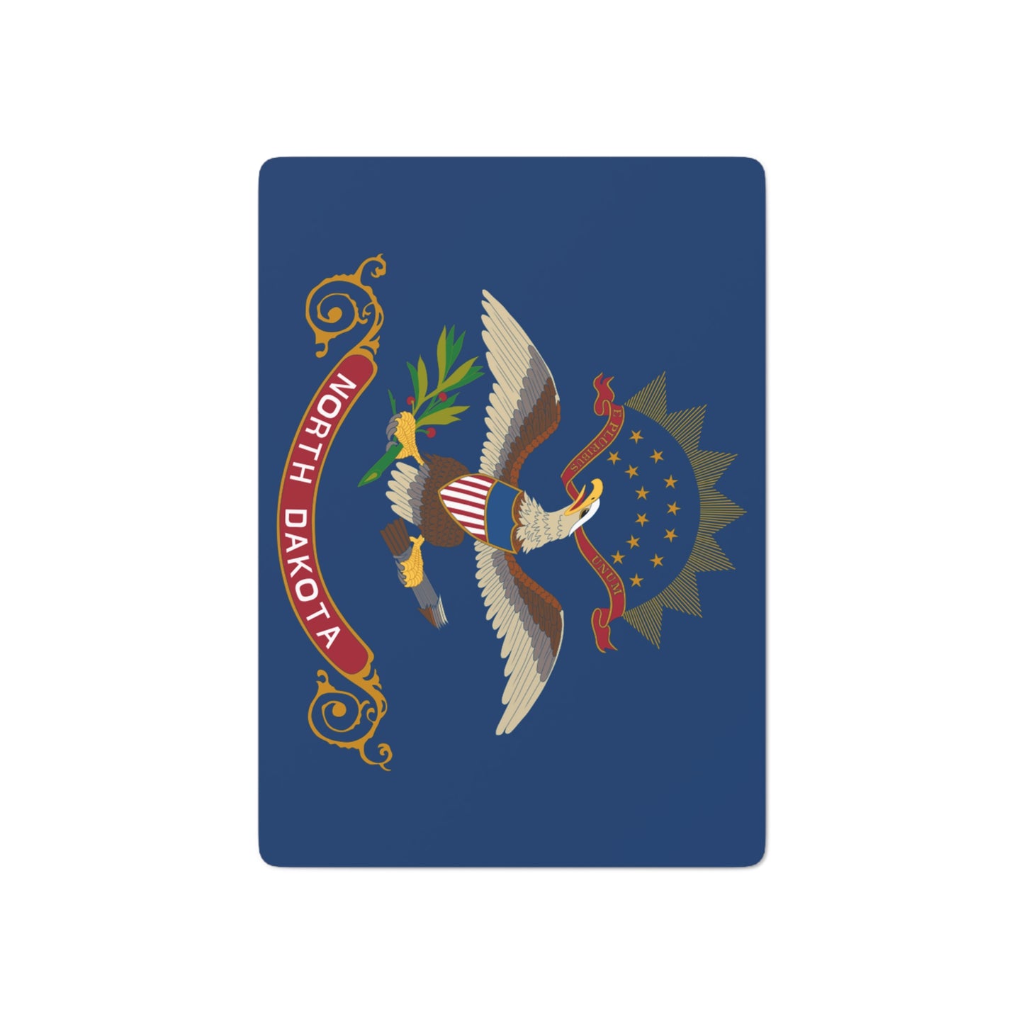 North Dakota State Flag Poker Cards