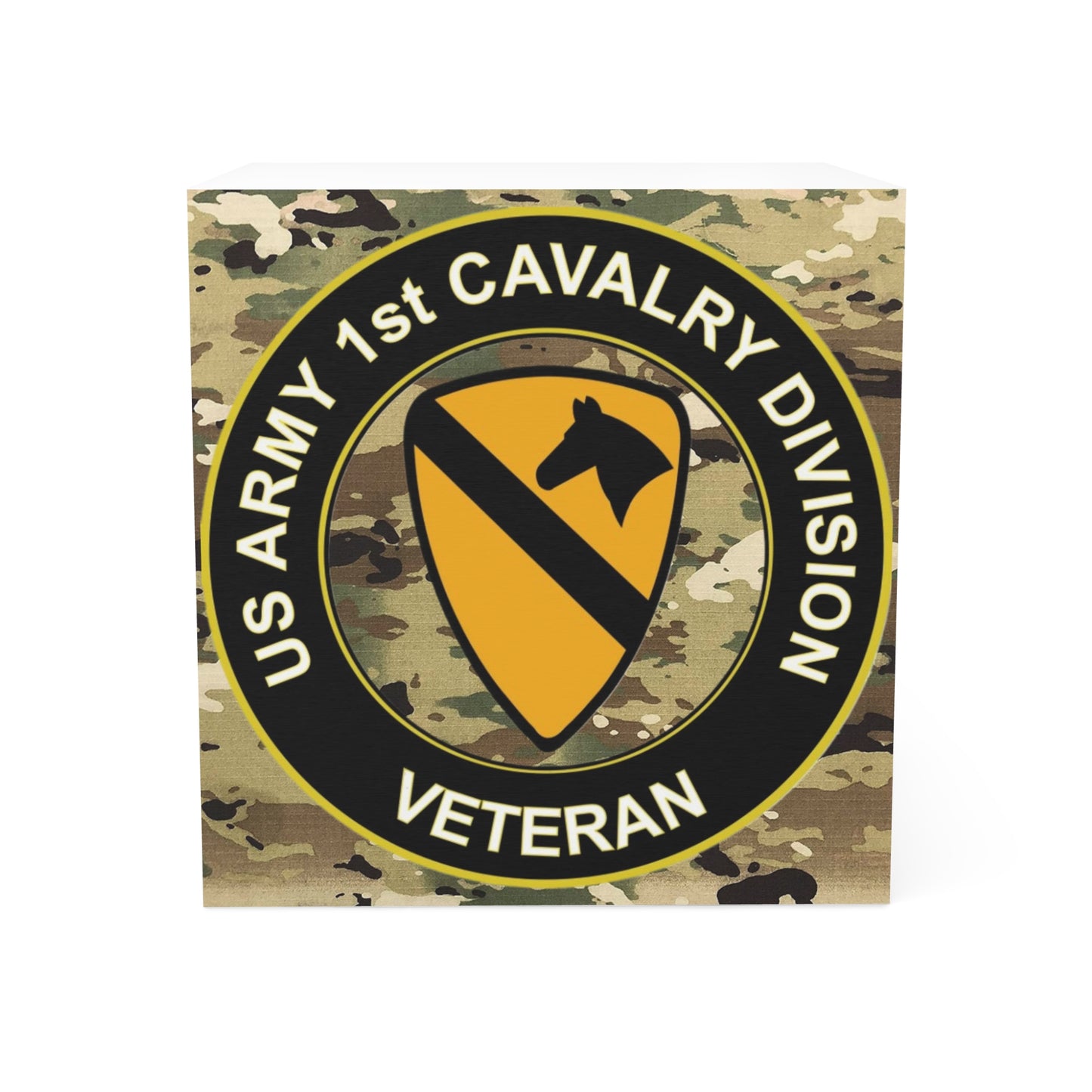 US Army 1st Cav Veteran Note Cube