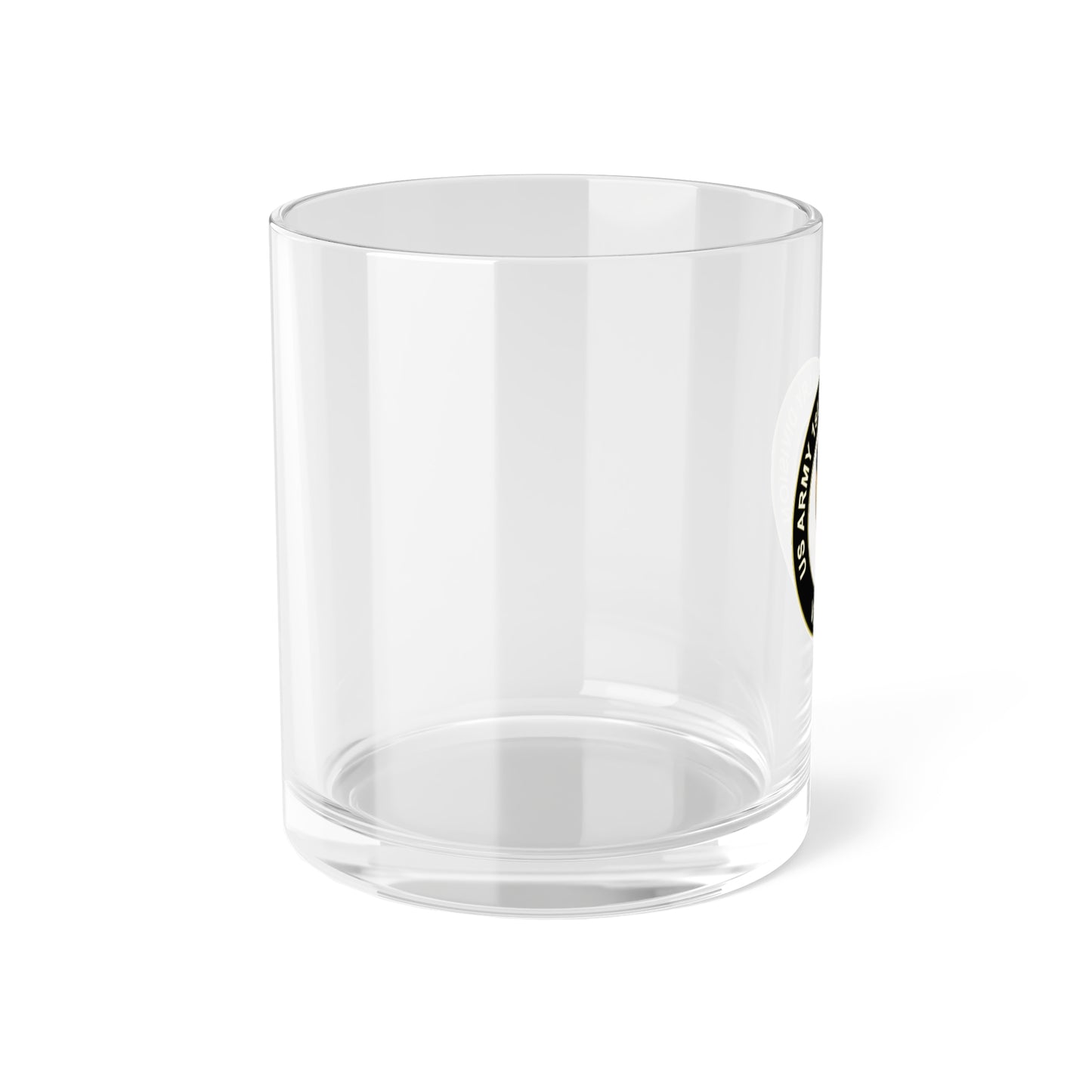 Army First Cavalry Veteran Bar Glass