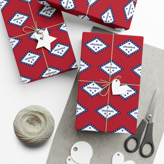 Arkansas Flag Gift Wrap Papers