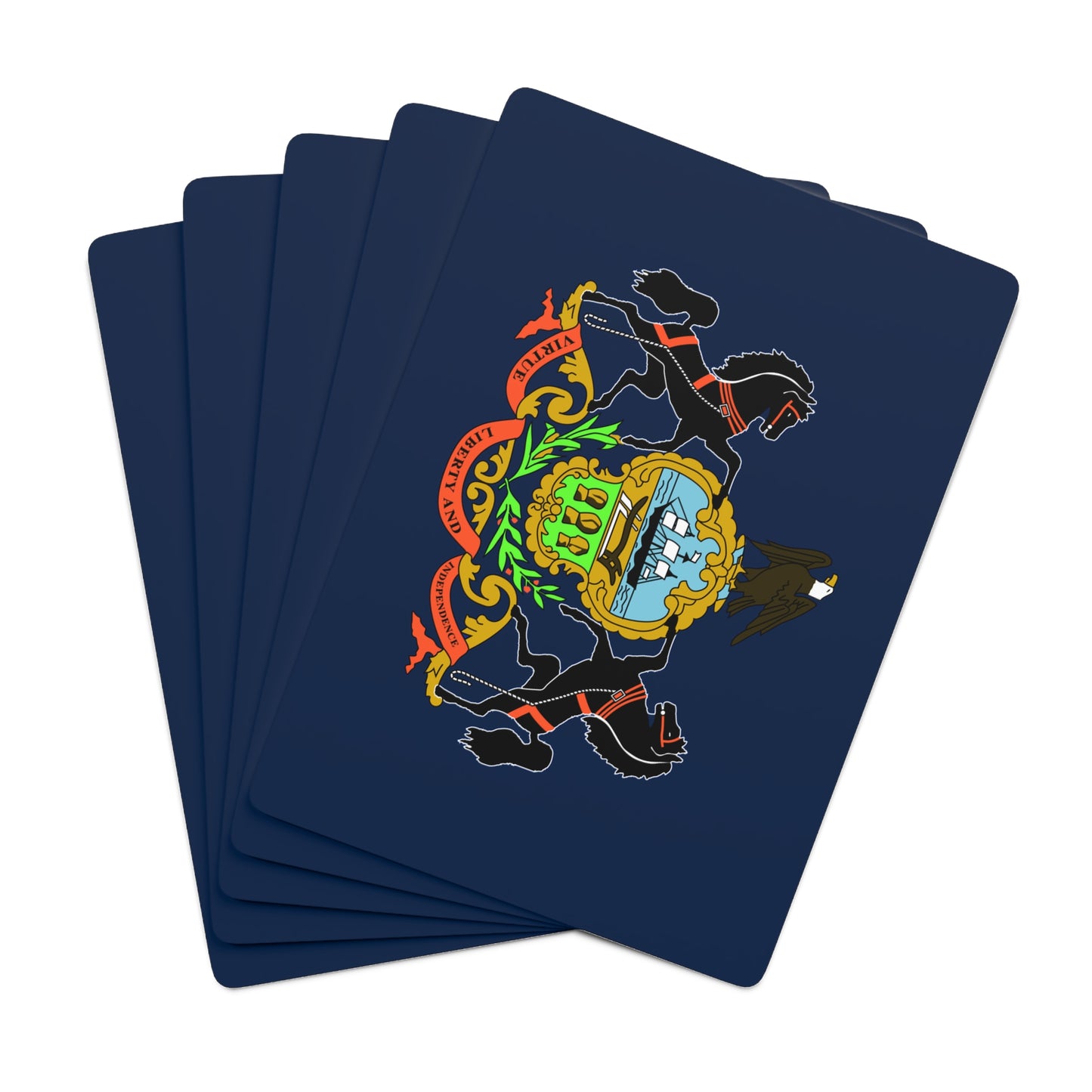 Pennsylvania State Flag Poker Cards