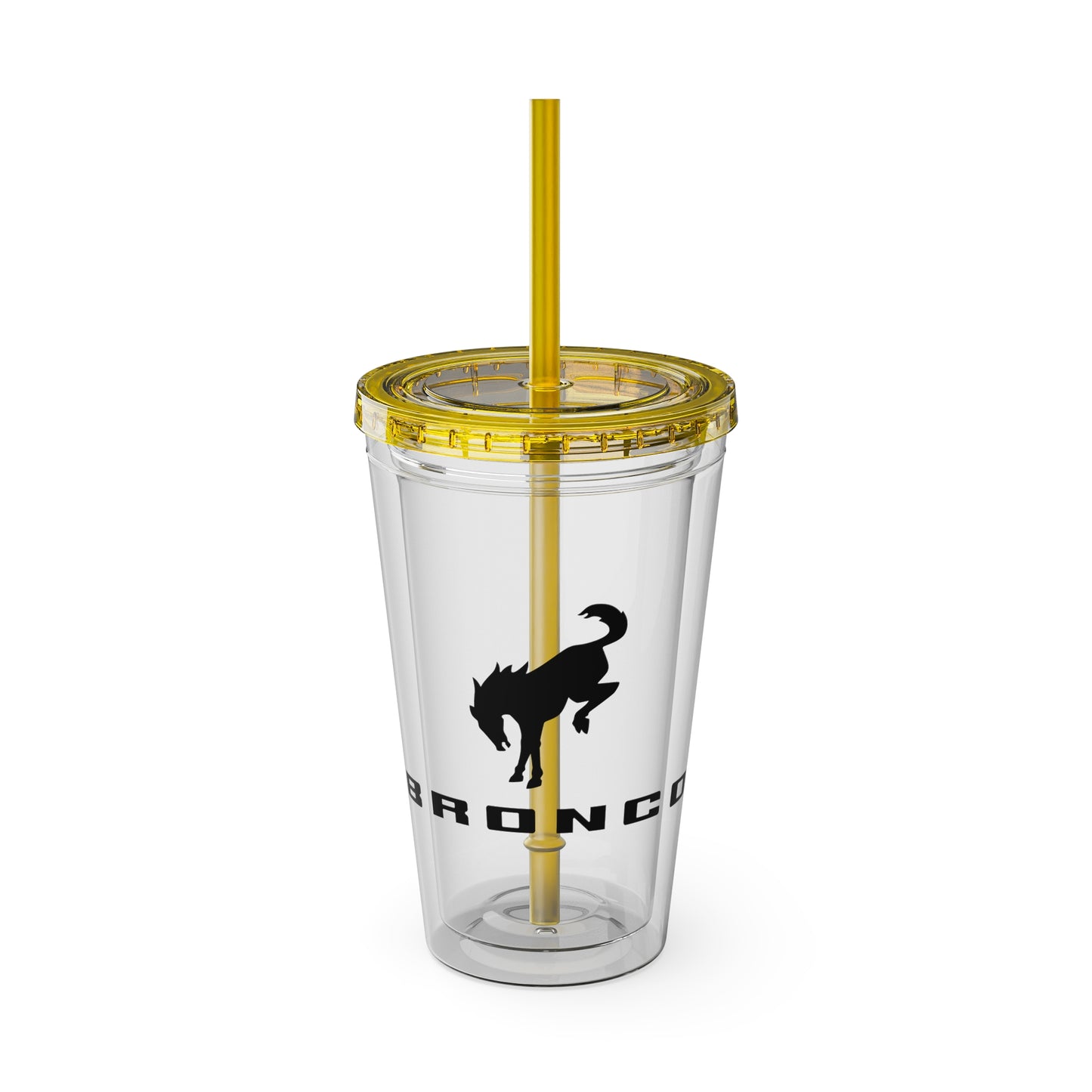 Bronco Sunsplash Tumbler and You Choose from 11 colors of Lid and with Straw, 16oz