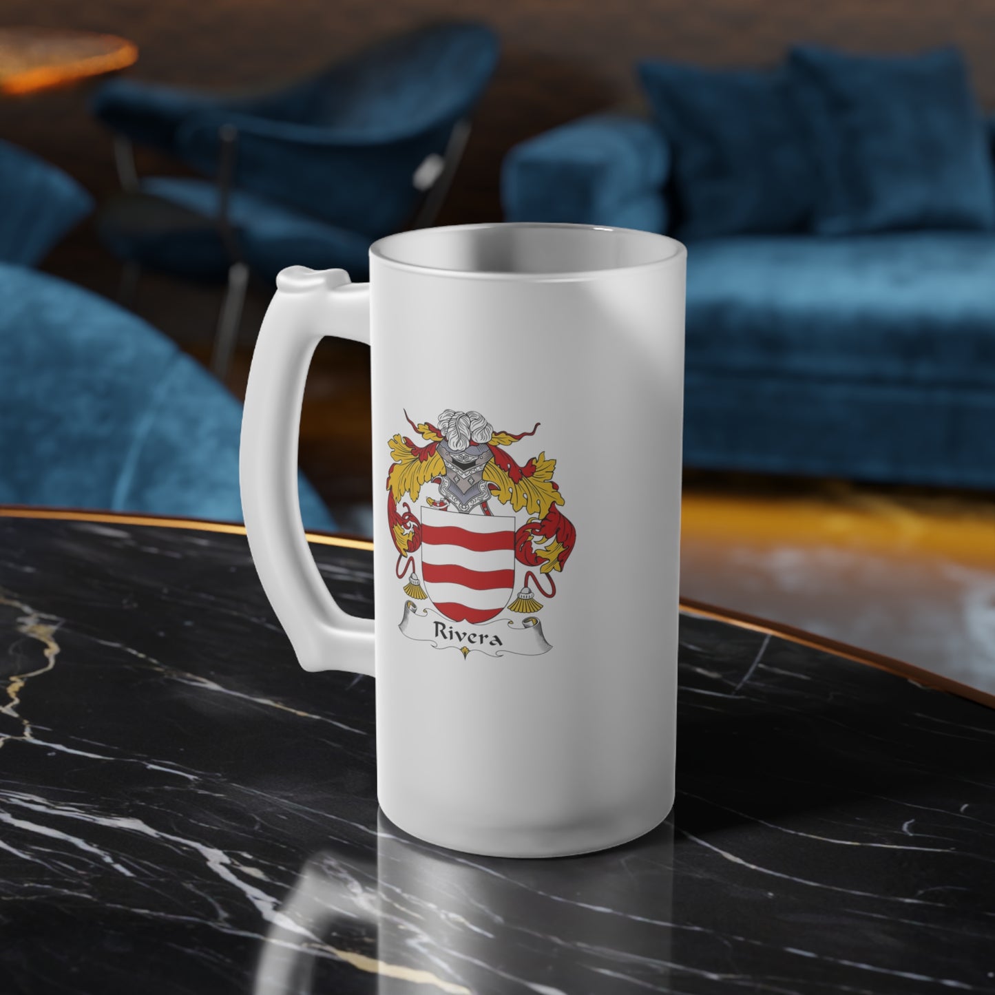 Rivera Frosted Glass Beer Mug