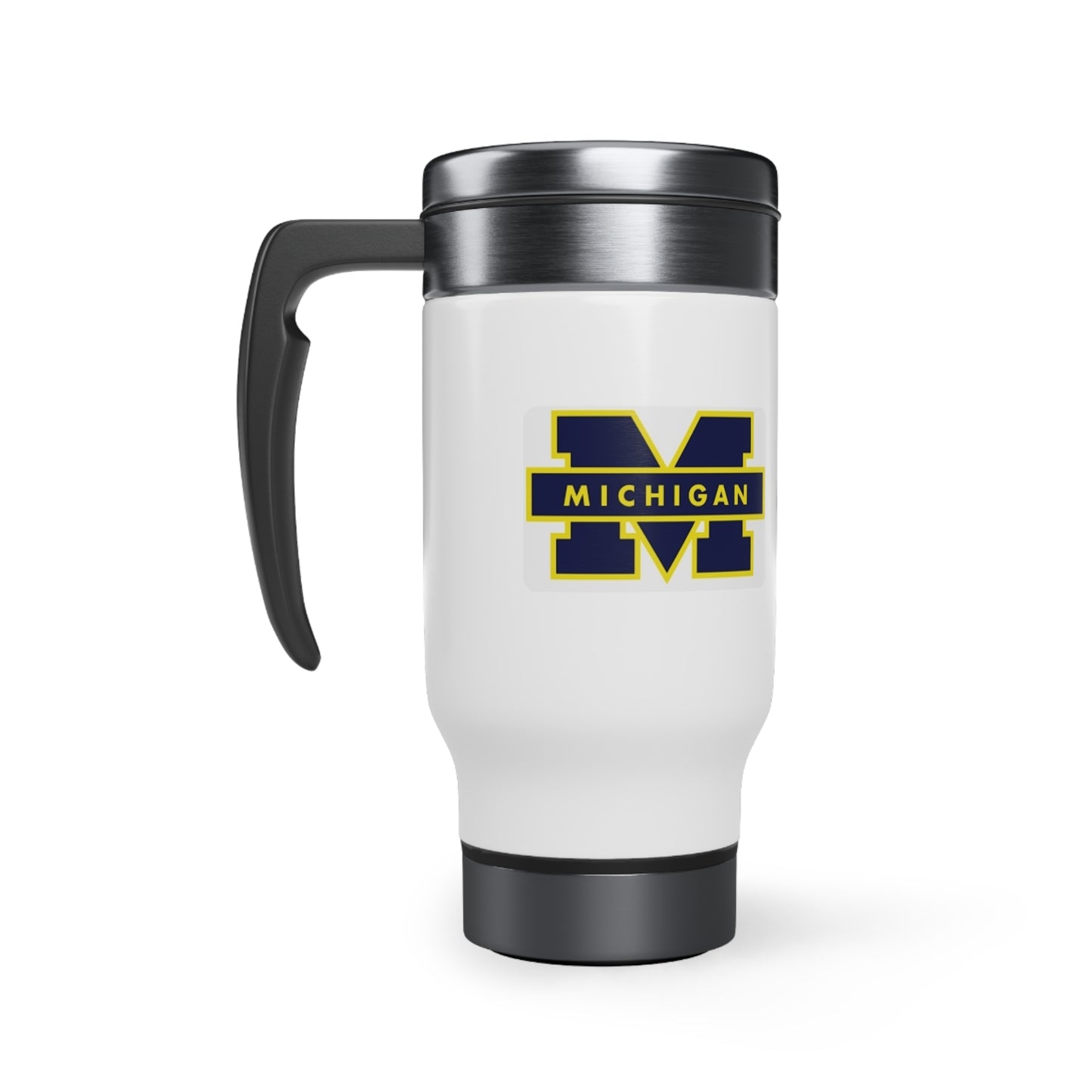 University of Michigan Stainless Steel Travel Mug with Handle, 14oz