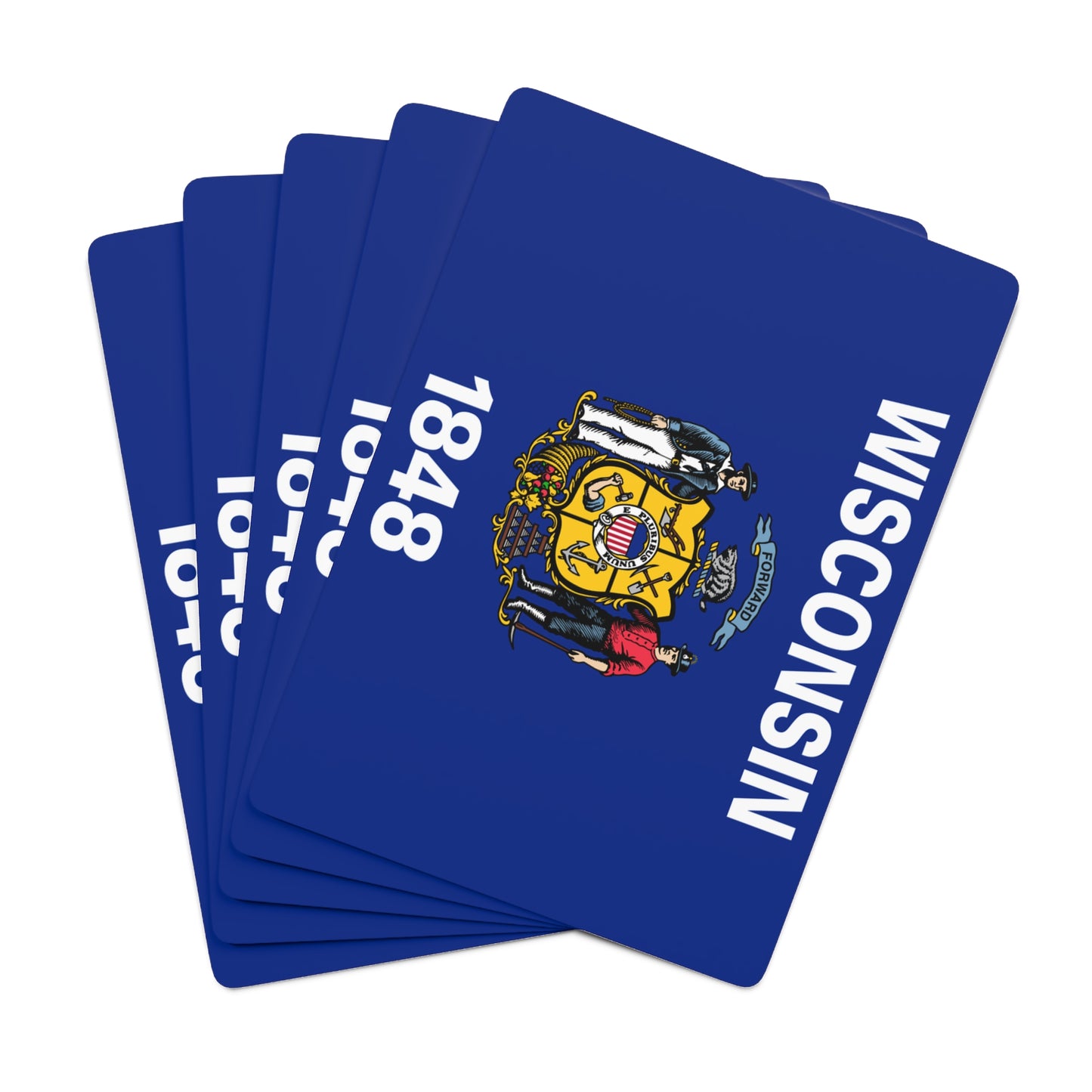 Wisconsin State Flag Poker Cards