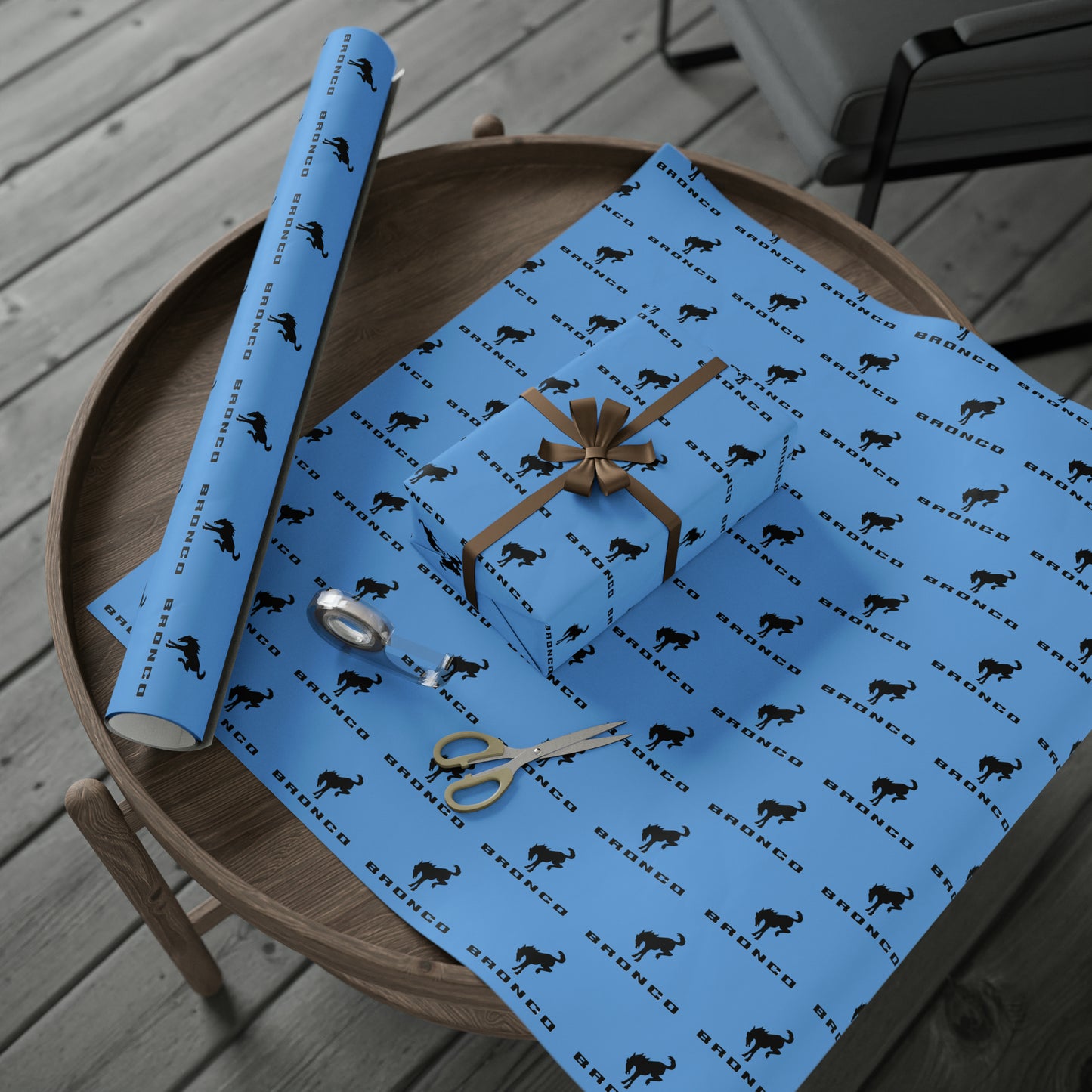 Bronco (Blue) Wrapping Paper