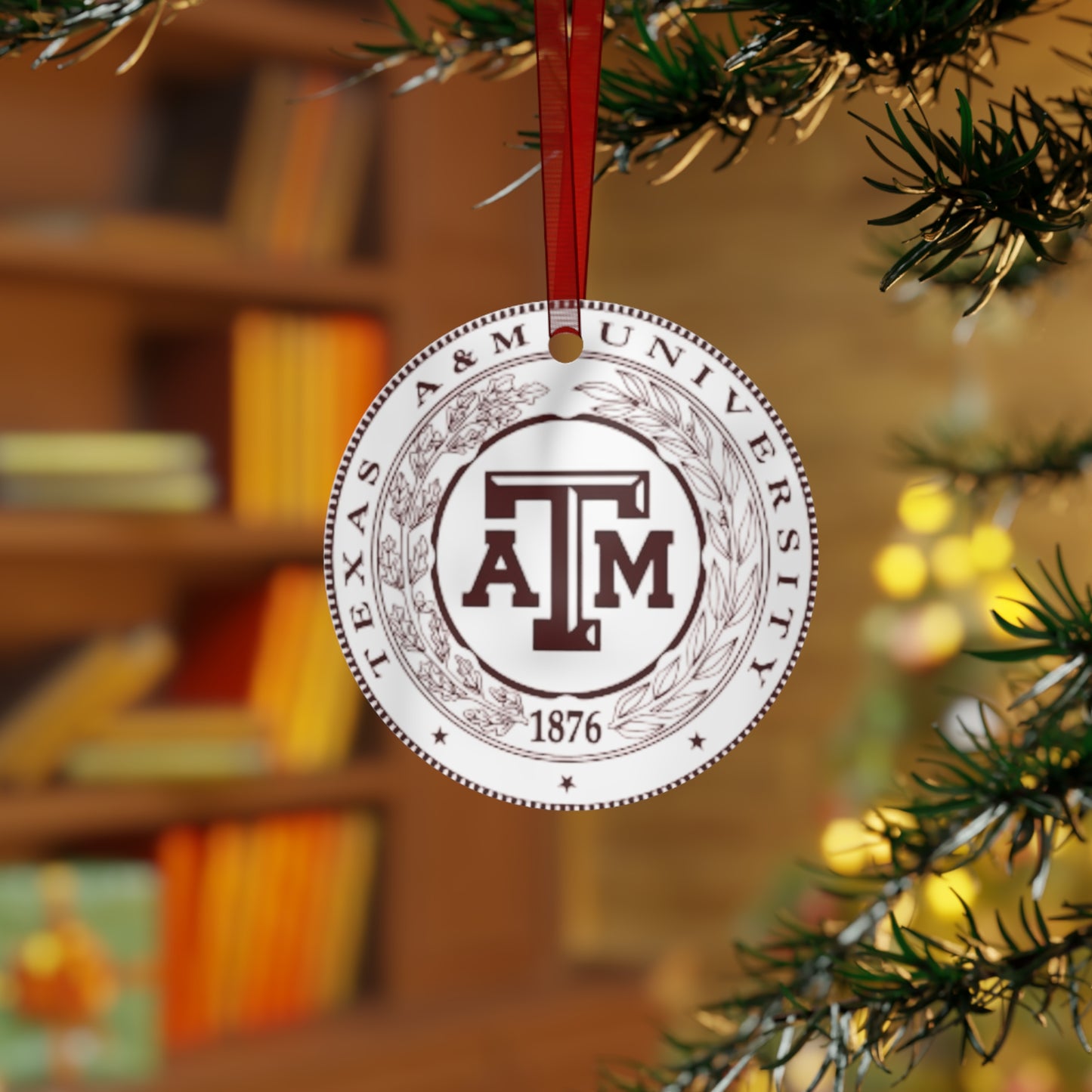 Texas A&M Metal Ornaments