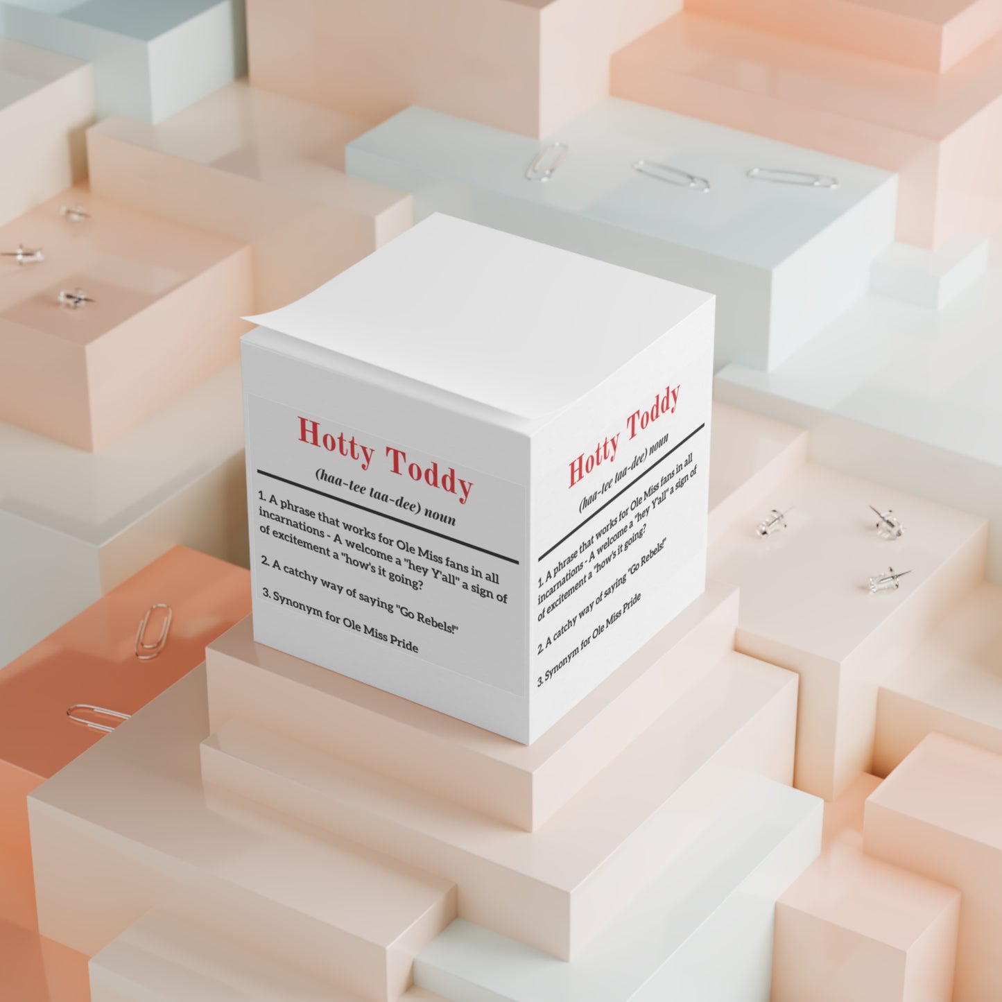 Hotty Toddy Definition Note Cube