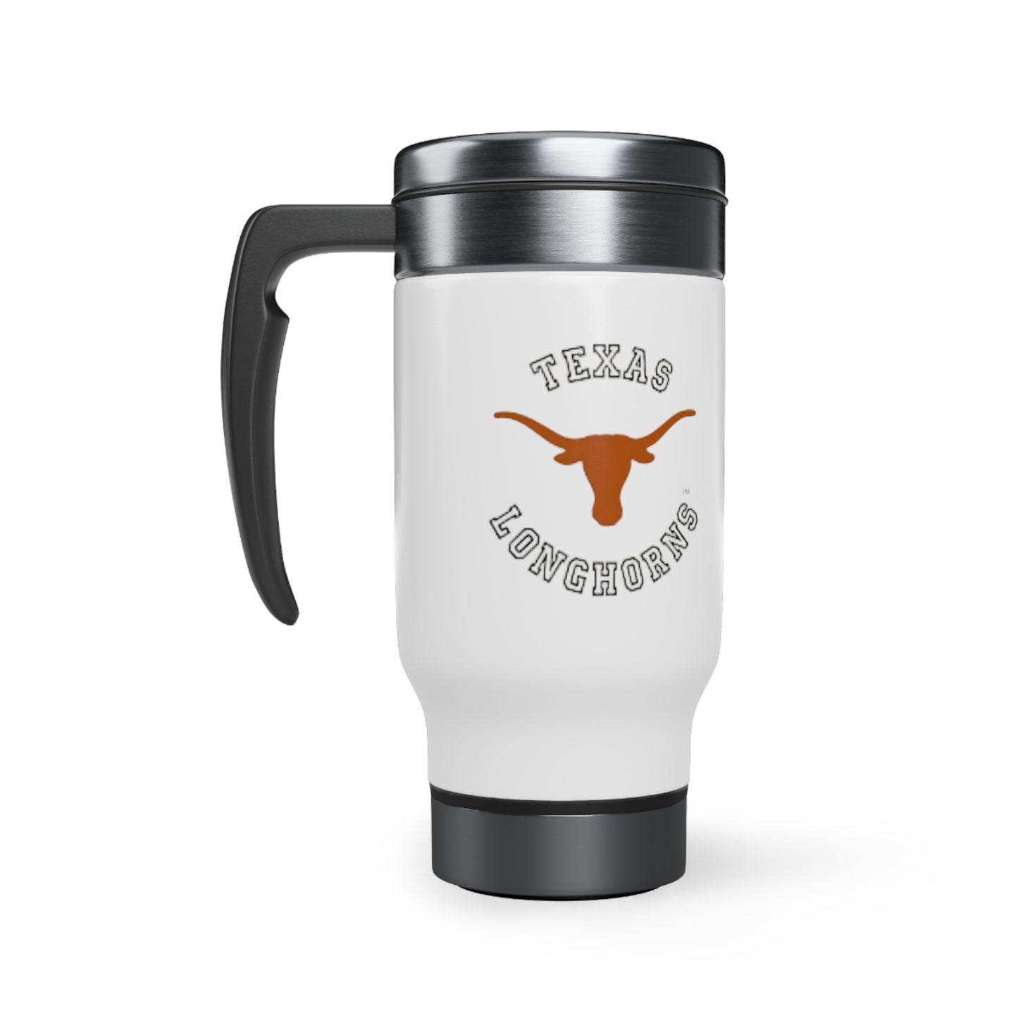 Texas Longhorns Stainless Steel Travel Mug with Handle, 14oz