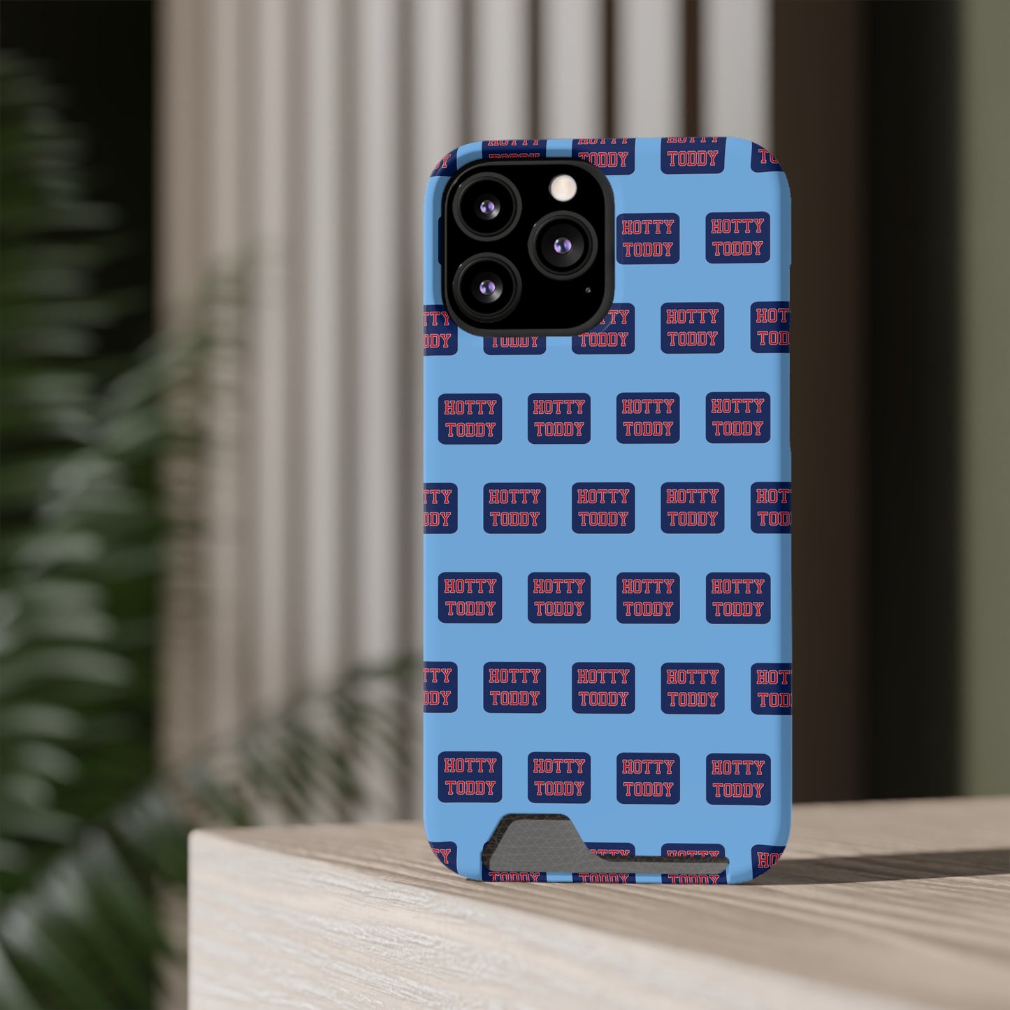 iPhone and Samsung Hotty Toddy (BLUE) Phone Case With Card Holder