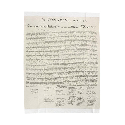 Declaration of Independence Velveteen Plush Blanket