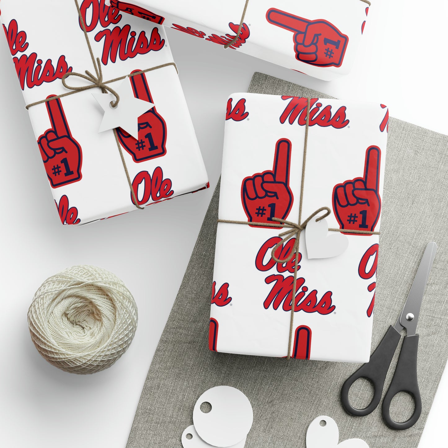 Ole Miss #1 (White) Wrapping Papers