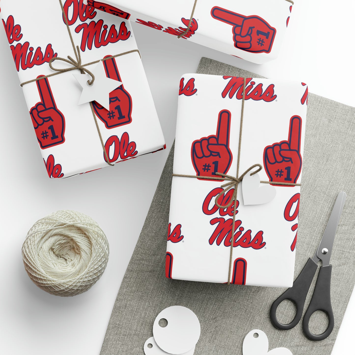 Ole Miss #1 (White) Wrapping Papers