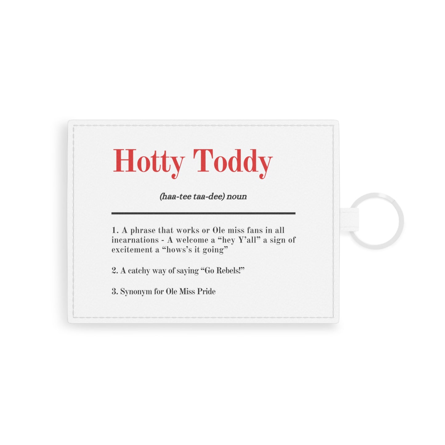 Hotty Toddy Definition Saffiano Leather Card Holder