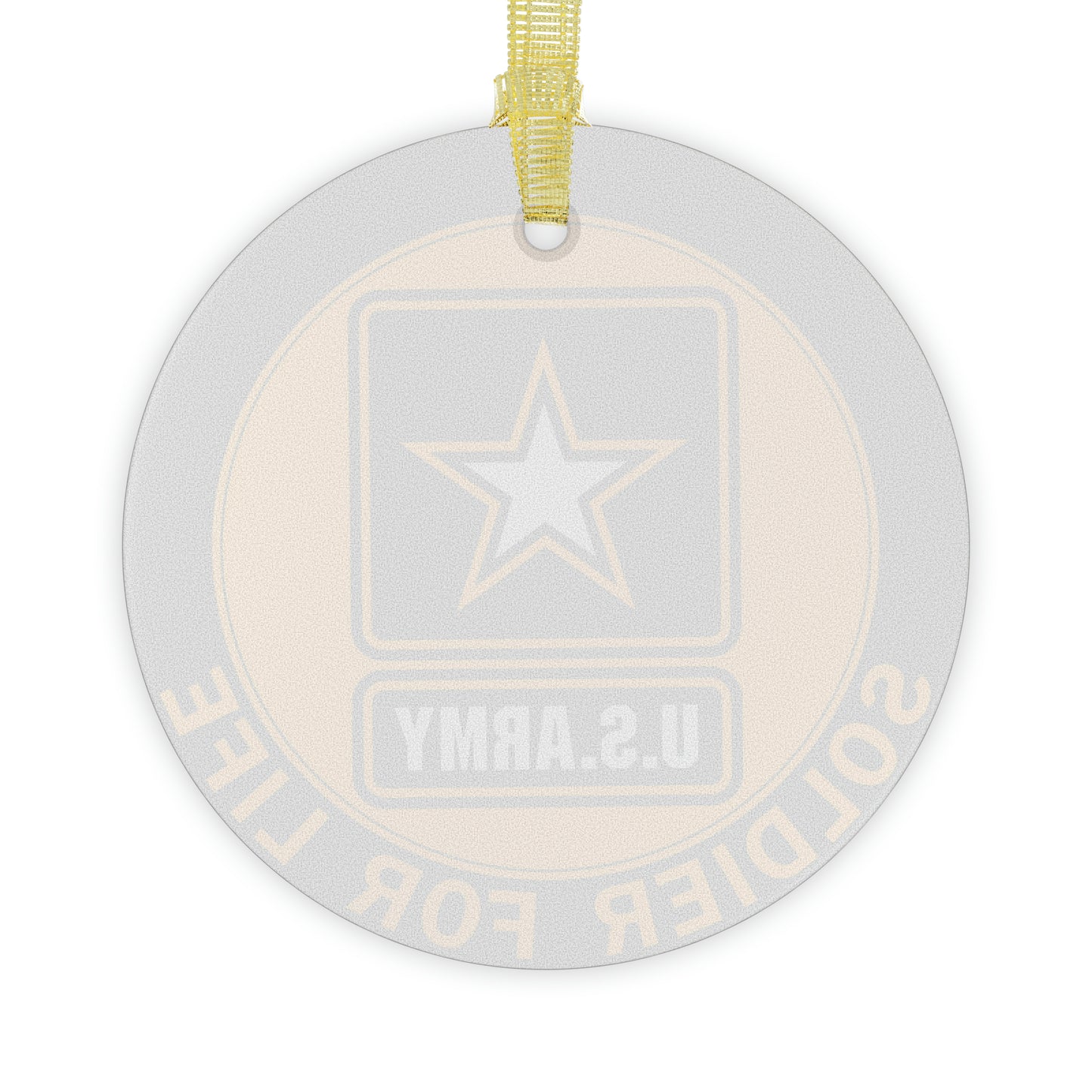 US Army 1st Cavalry Soldier For Life Glass Ornaments