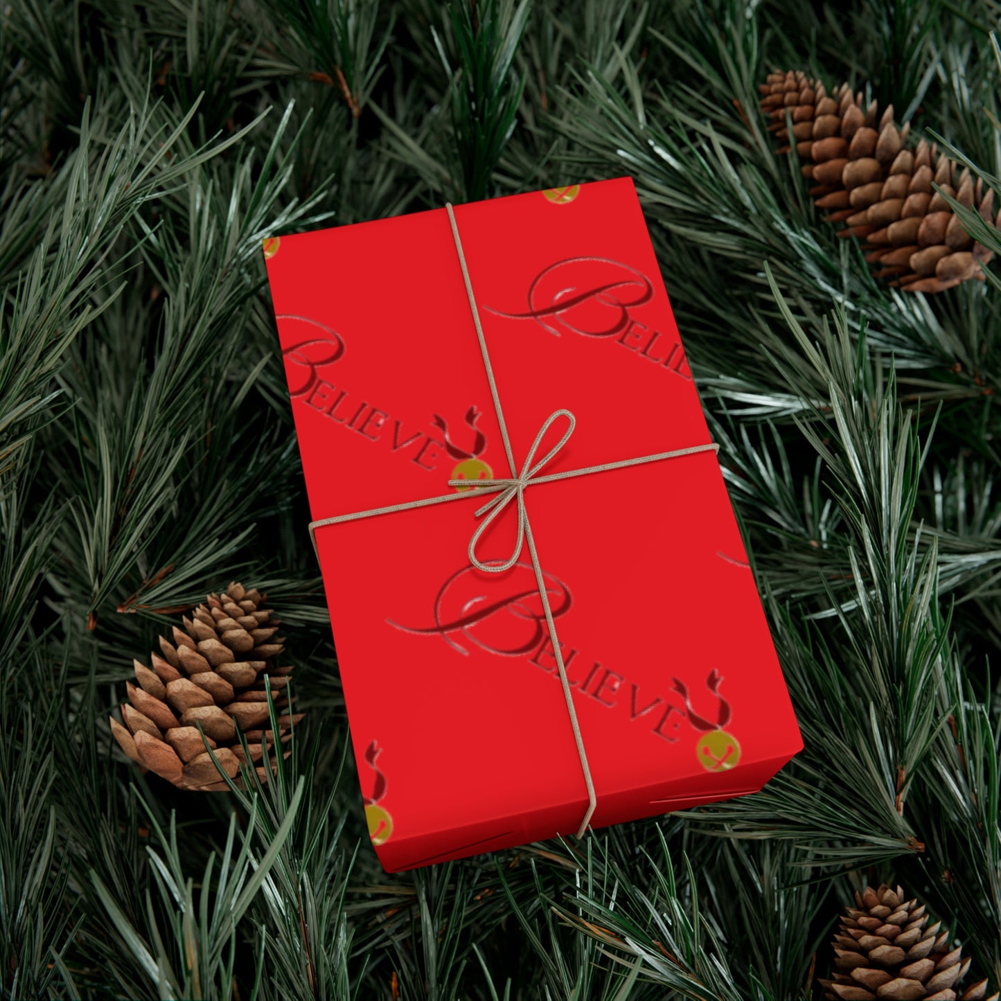 Believe Gift Wrap Papers (RED)