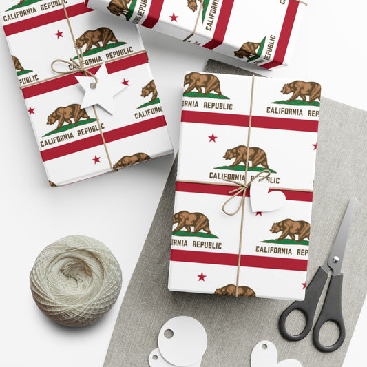 California Flag Gift Wrap Papers