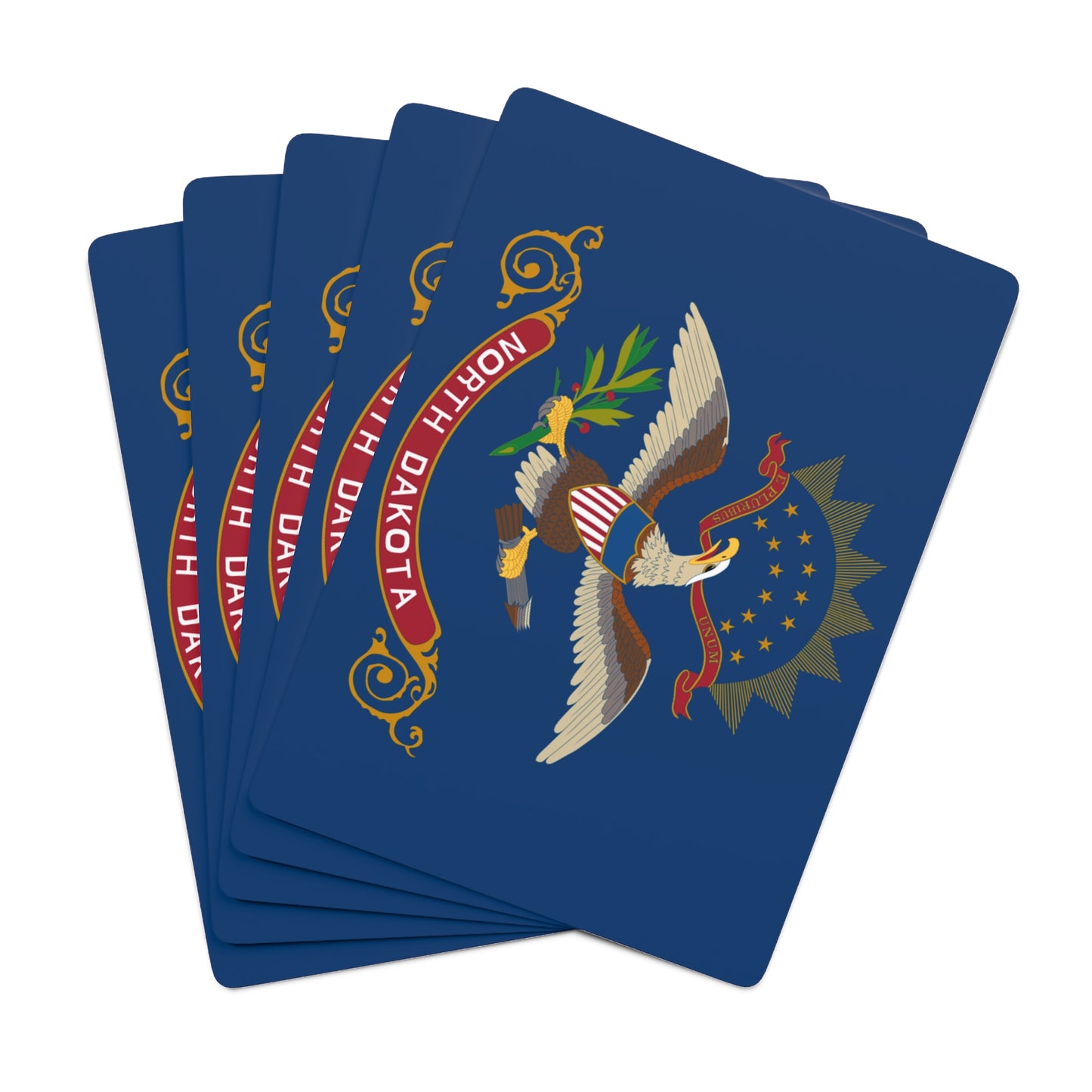 North Dakota State Flag Poker Cards