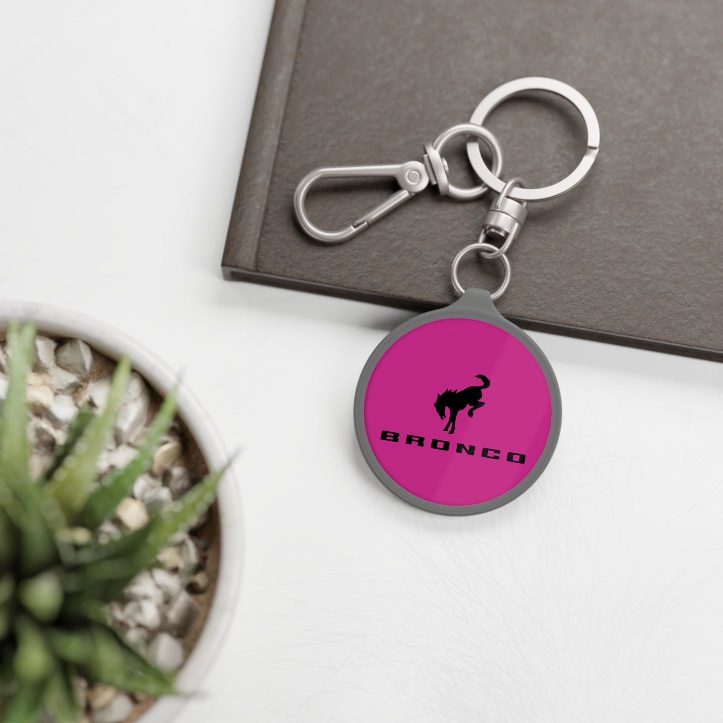 Bronco Keyring Tag (Pink)