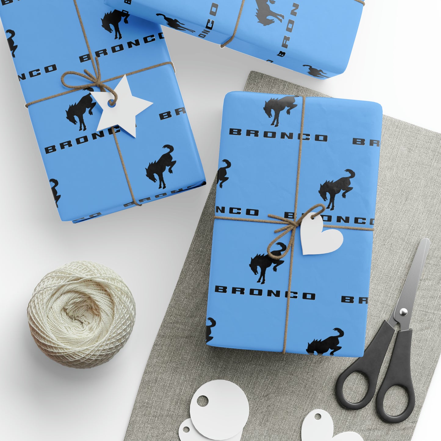 Bronco (Blue) Wrapping Paper