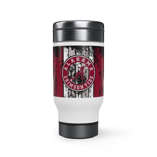 Alabama Crimson Tide Stainless Steel Travel Mug with Handle, 14oz
