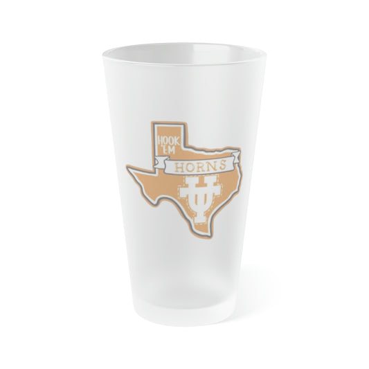 UT Hook em Horns Frosted Pint Glass, 16oz