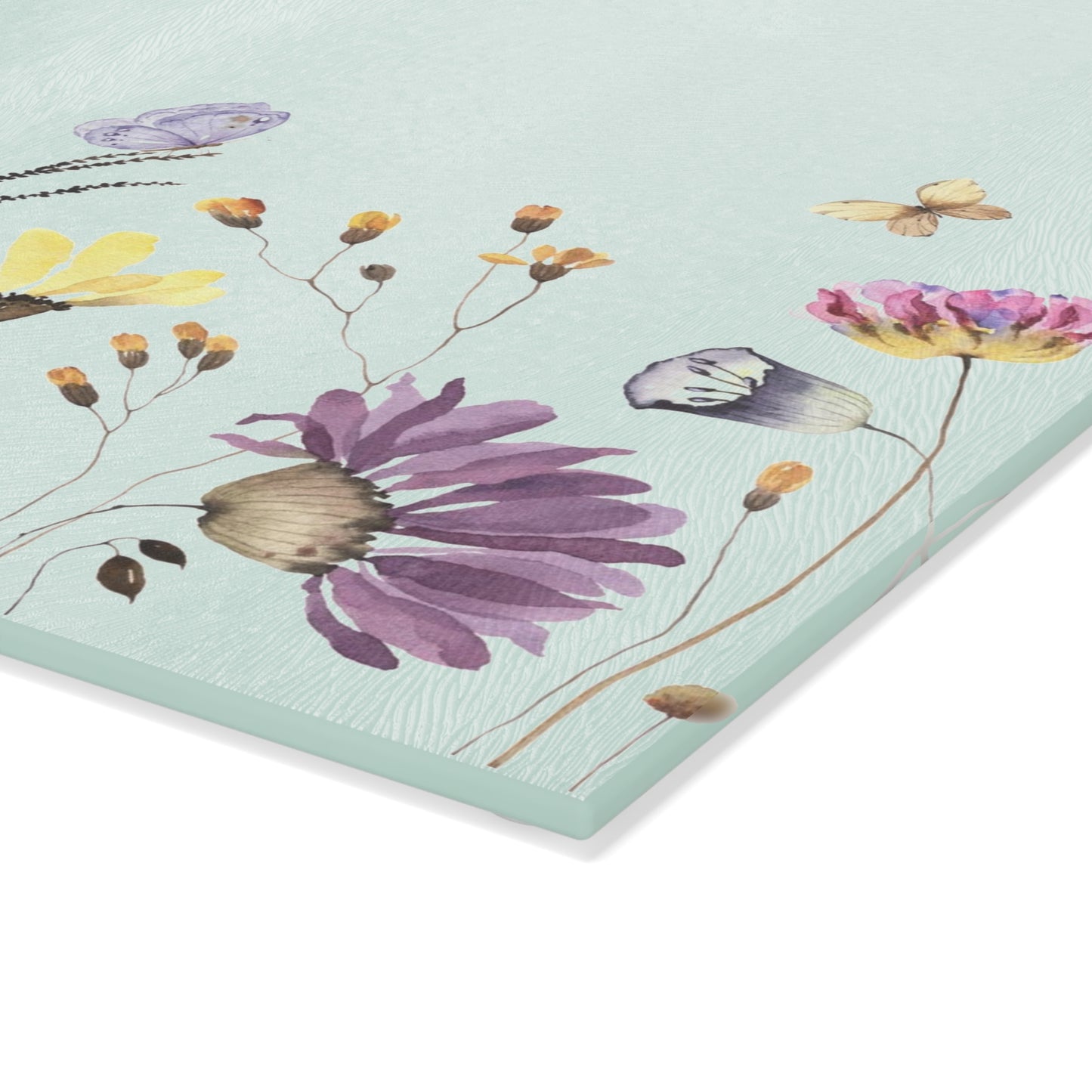 Wildflowers Glass Cutting Board