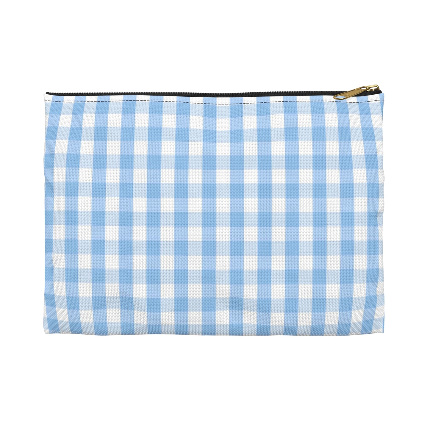 Blue Checked Accessory Pouch