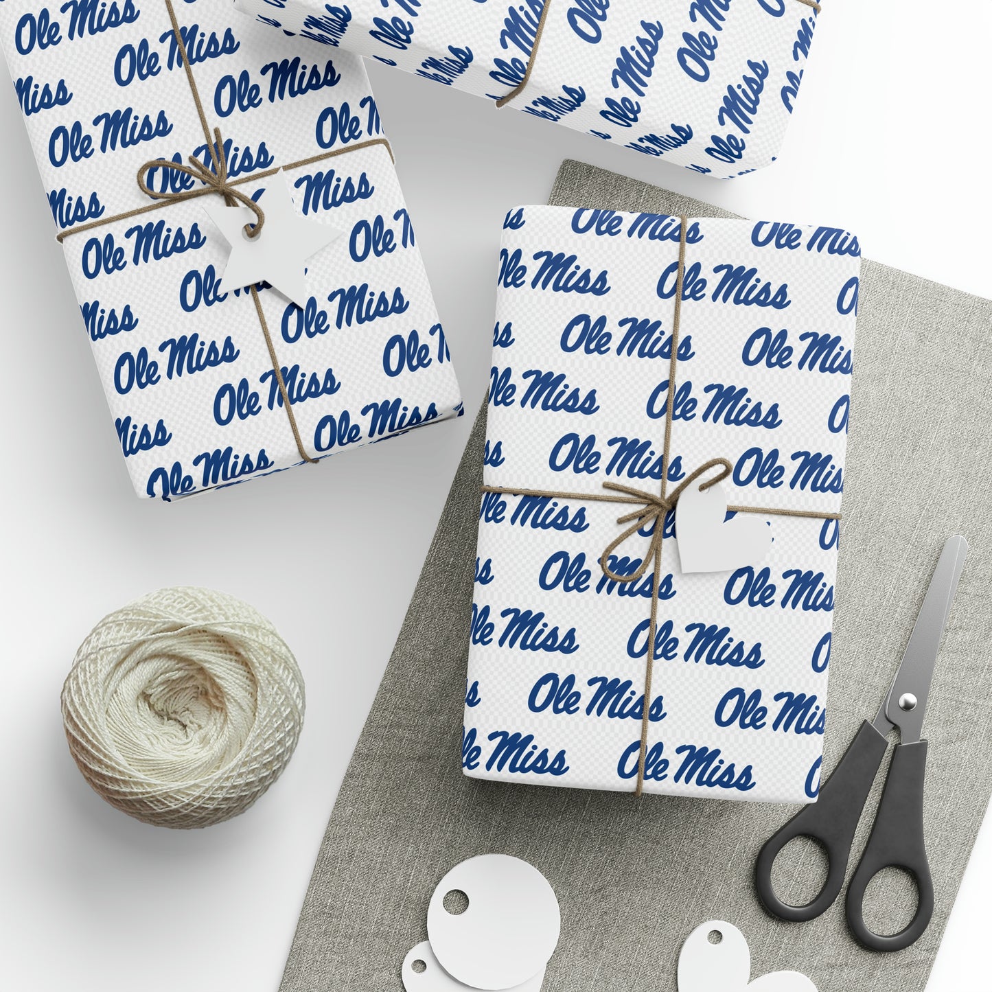 Ole Miss (Blue Writing) Wrapping Papers