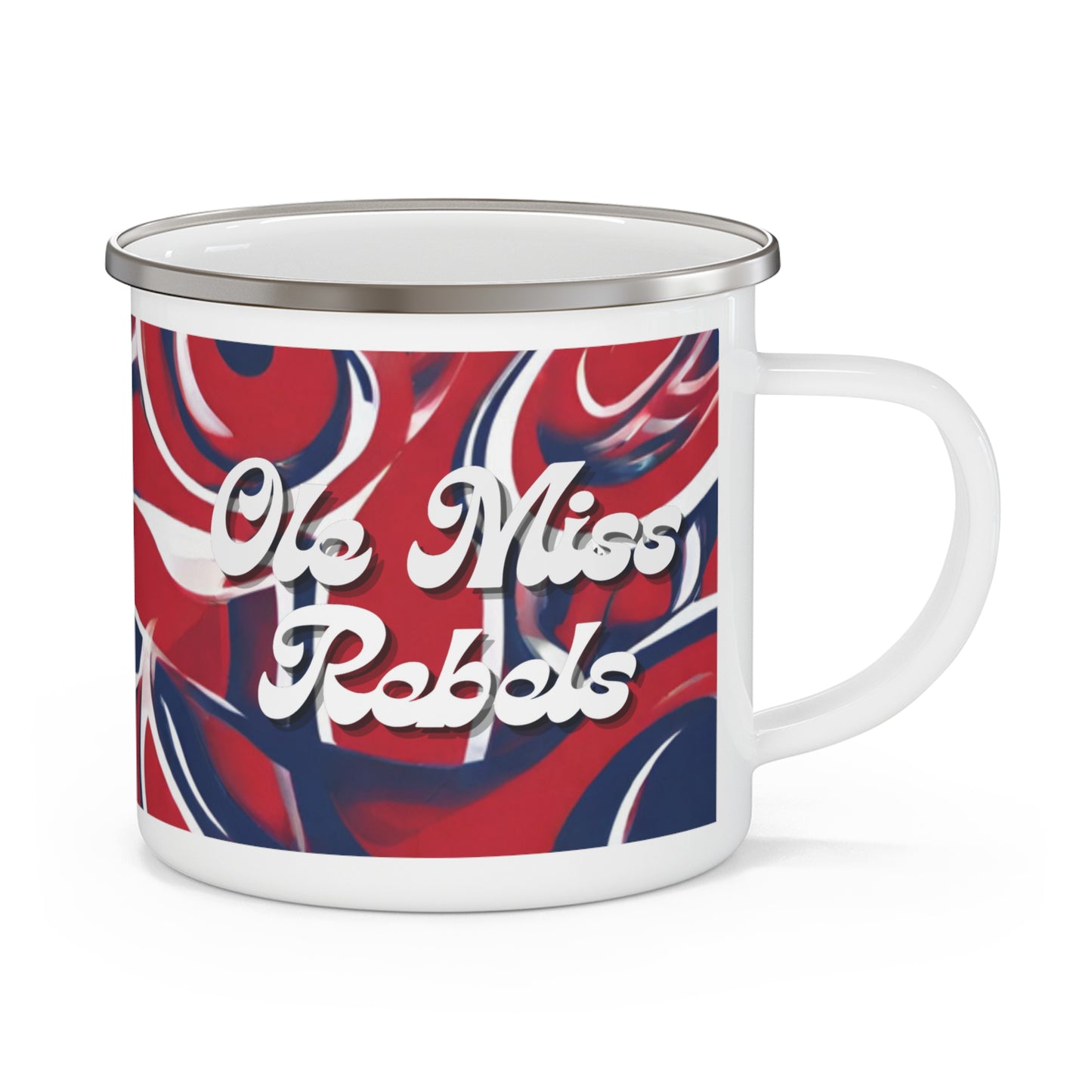 Ole Miss Rebels Enamel Camping Mug