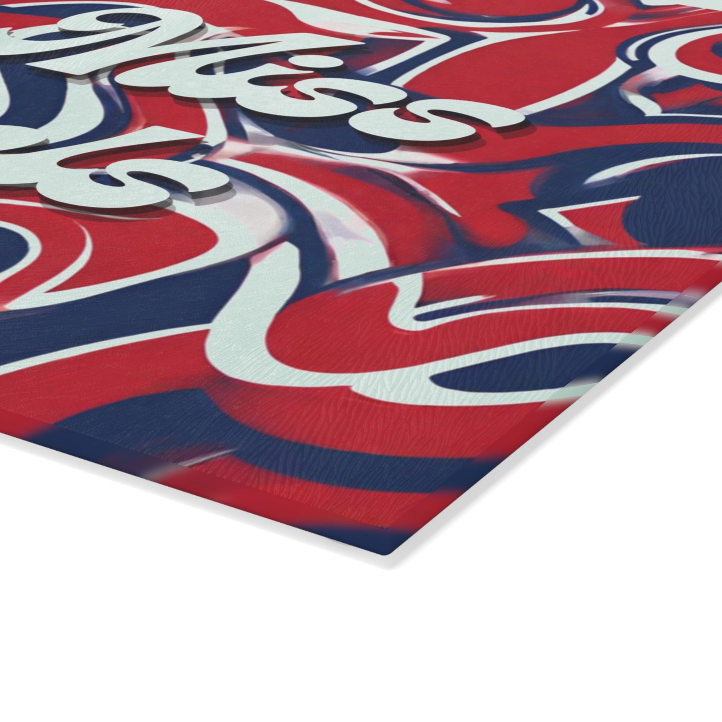 Ole Miss Abstract Glass Cutting Board