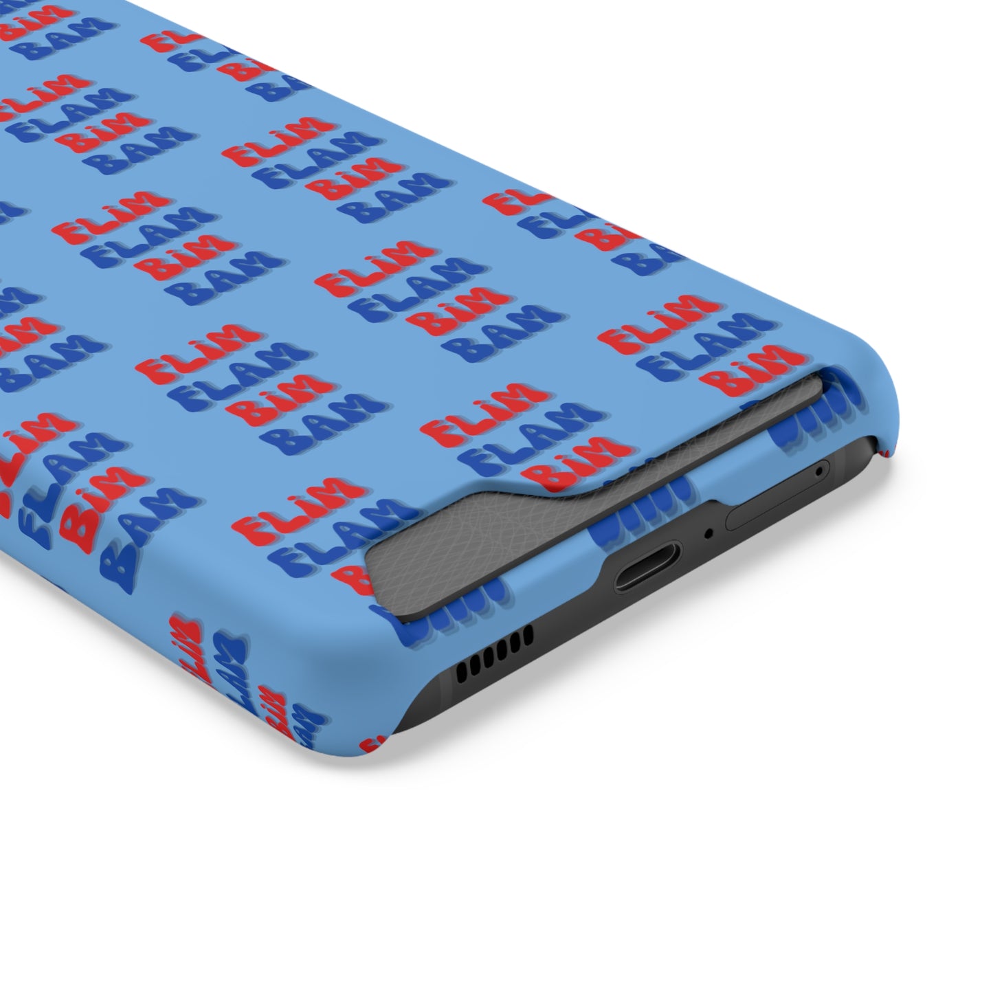 iPhone and Samsung Flim Flam Bim Bam (BLUE) Phone Case With Card Holder